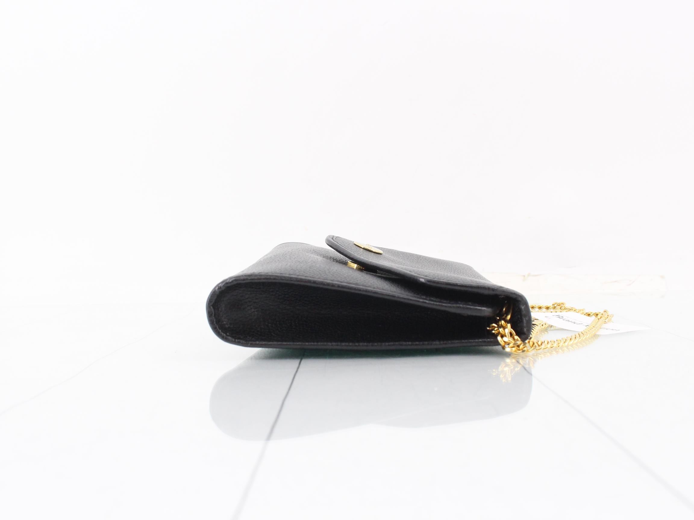 Other lines: Bags - Chain Shoulder Bag - Leather - Black — view 3