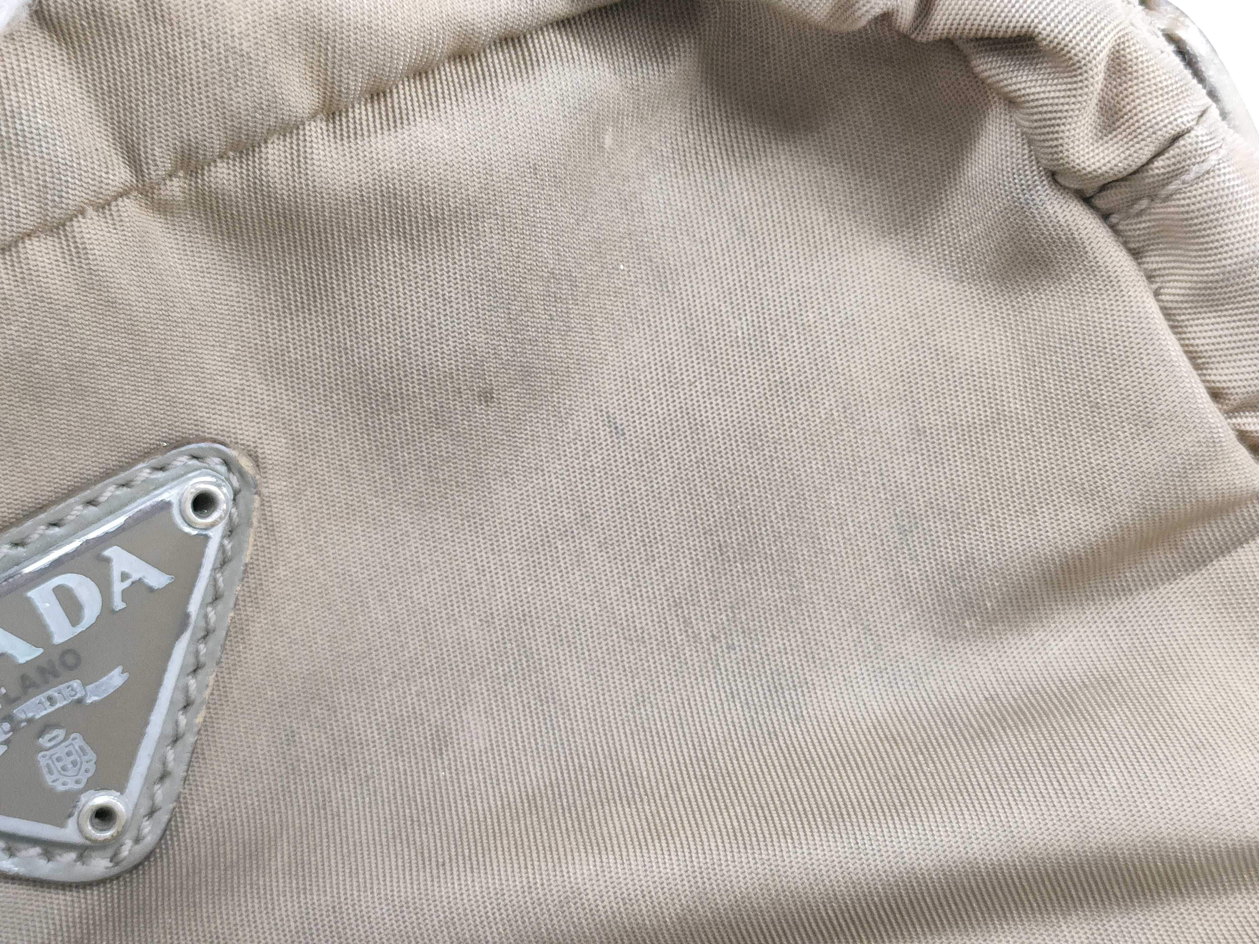 Nylon Pouch, Beige, White Tag, Size 7 — view 11