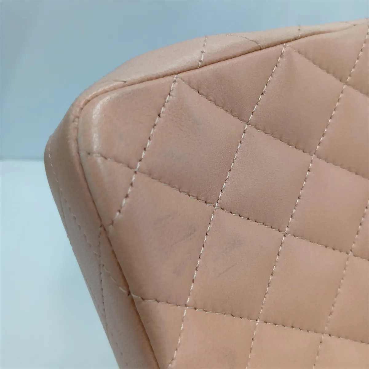 Matelassé Lambskin Single Flap Single Chain Bag, Pink, Silver Hardware, 11061046, Series 11 — view 14