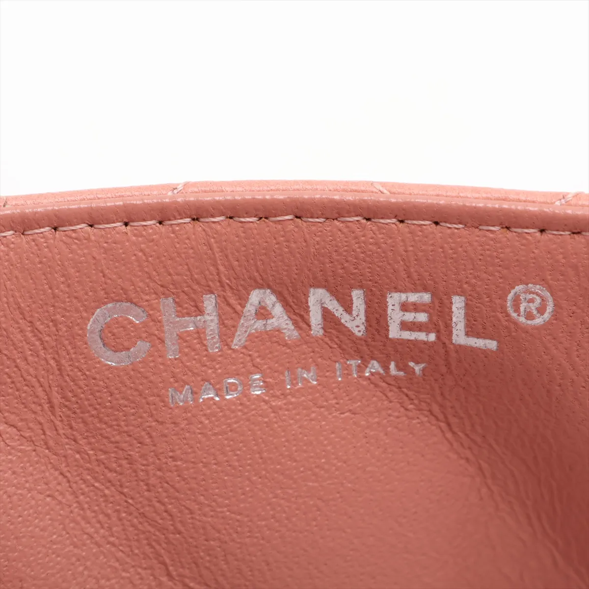 Matelassé Lambskin Single Flap Single Chain Bag, Pink, Silver Hardware, 11061046, Series 11 — view 9