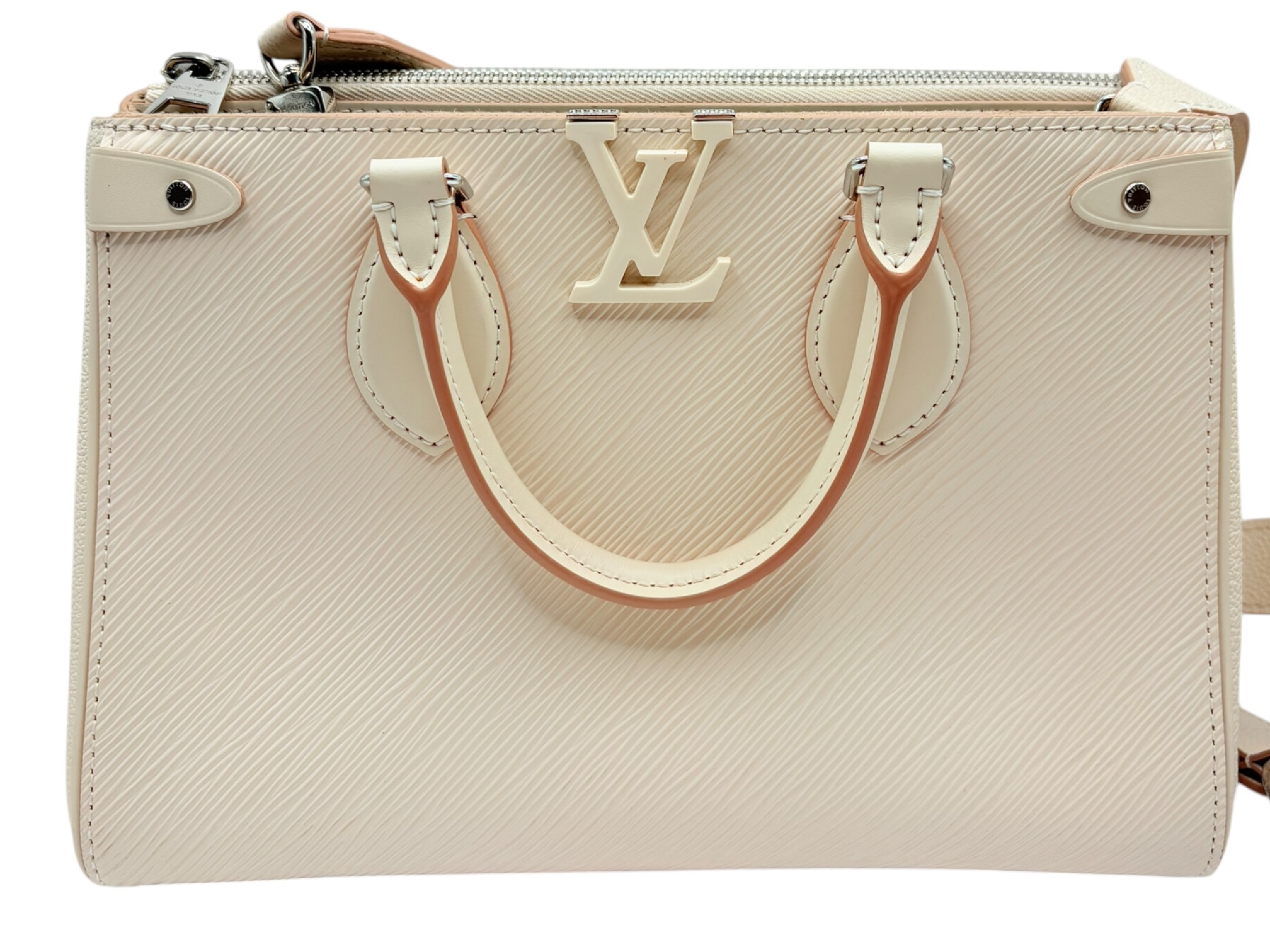 Epi Grenelle Tote PM M57681 White 2-Way Handbag — view 2