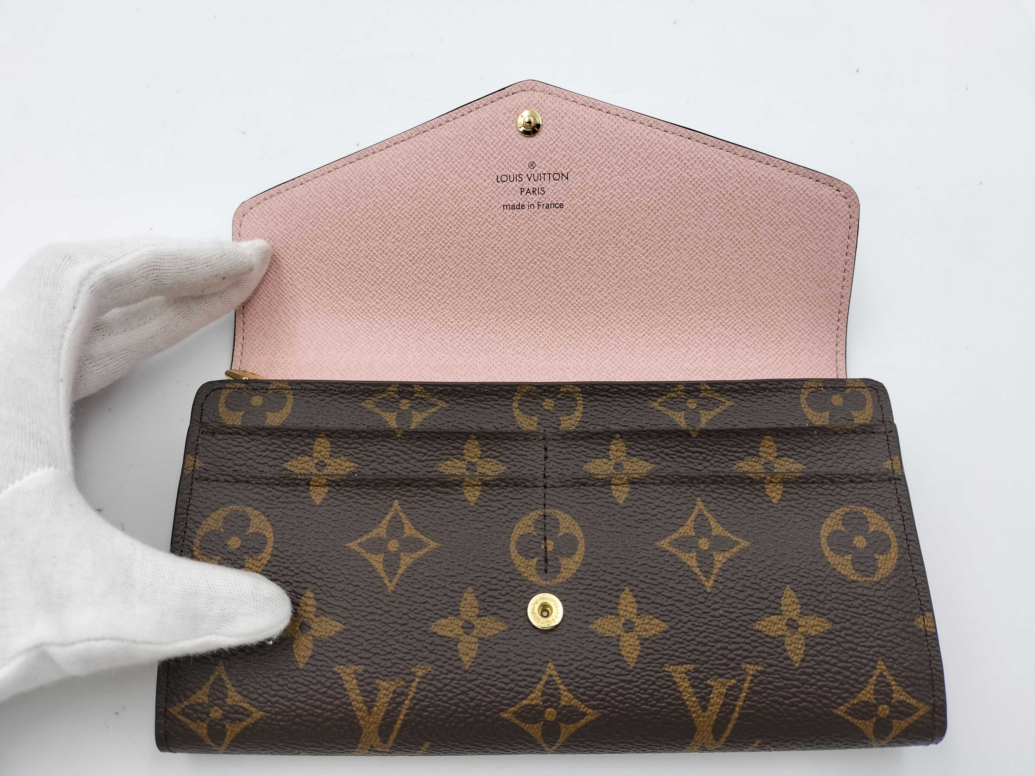 Monogram Portefeuille Sarah Wallet (with box and dust bag) — view 7