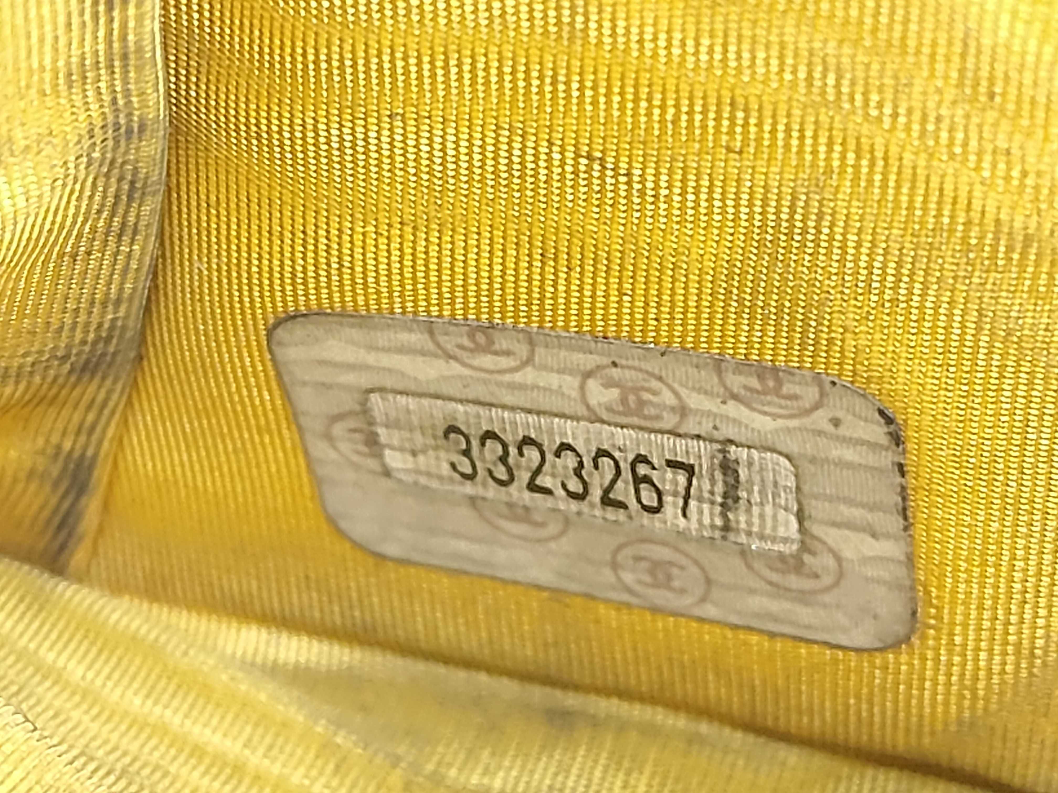 Caviar Skin Large Coco Double Snap Bi-fold Wallet Yellow — view 10