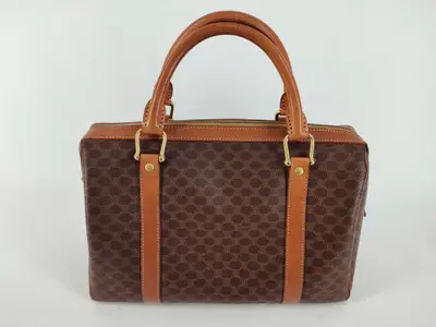 Macadam pattern Boston bag