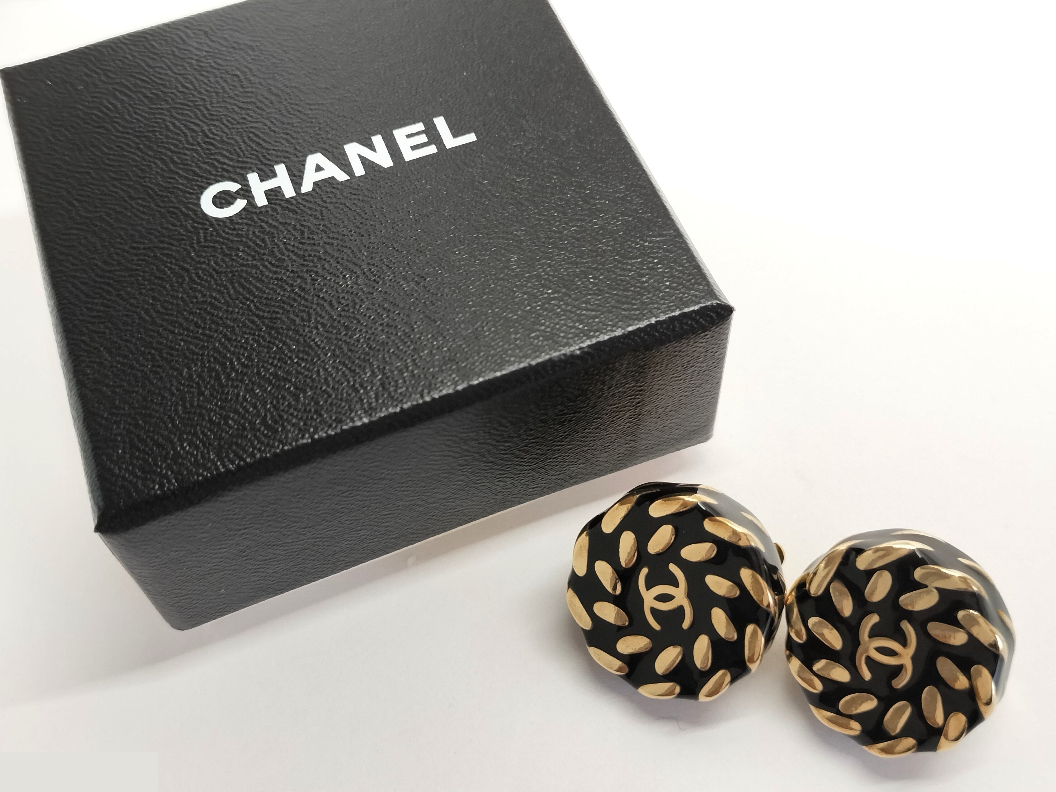 Coco Black Gold Earrings — view 2
