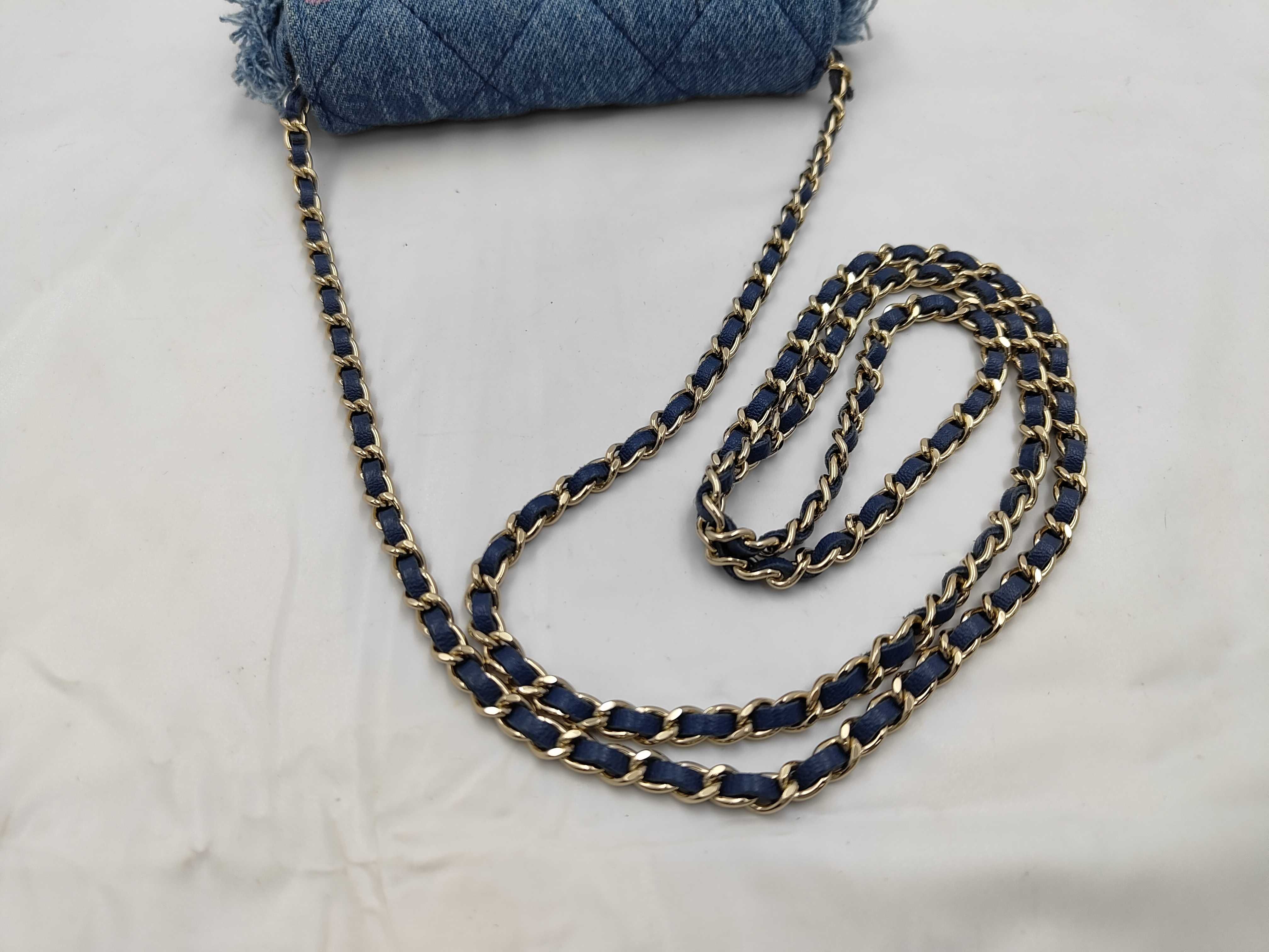 Mini Matelassé Denim Shoulder Bag — view 3