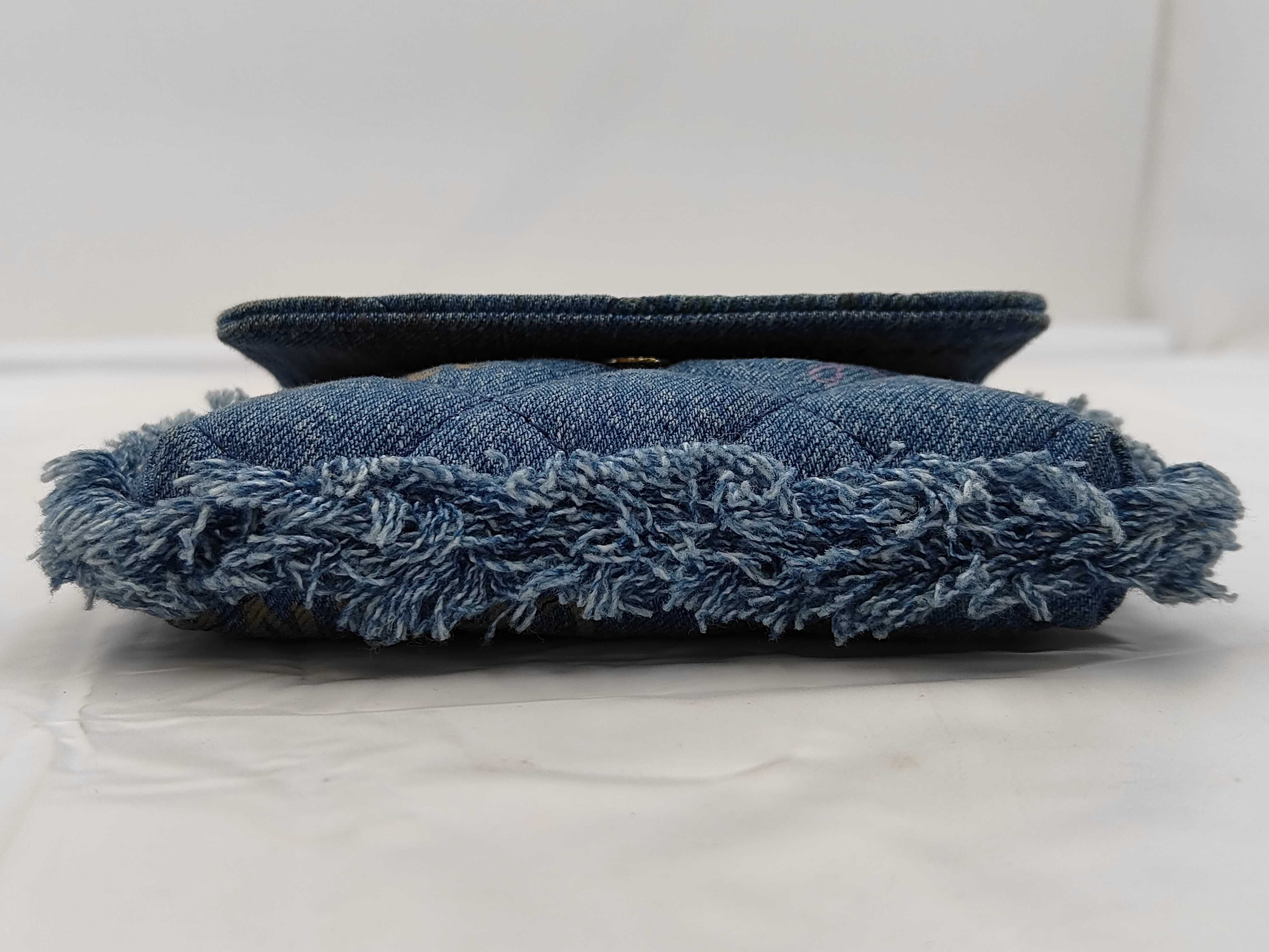 Mini Matelassé Denim Shoulder Bag — view 6