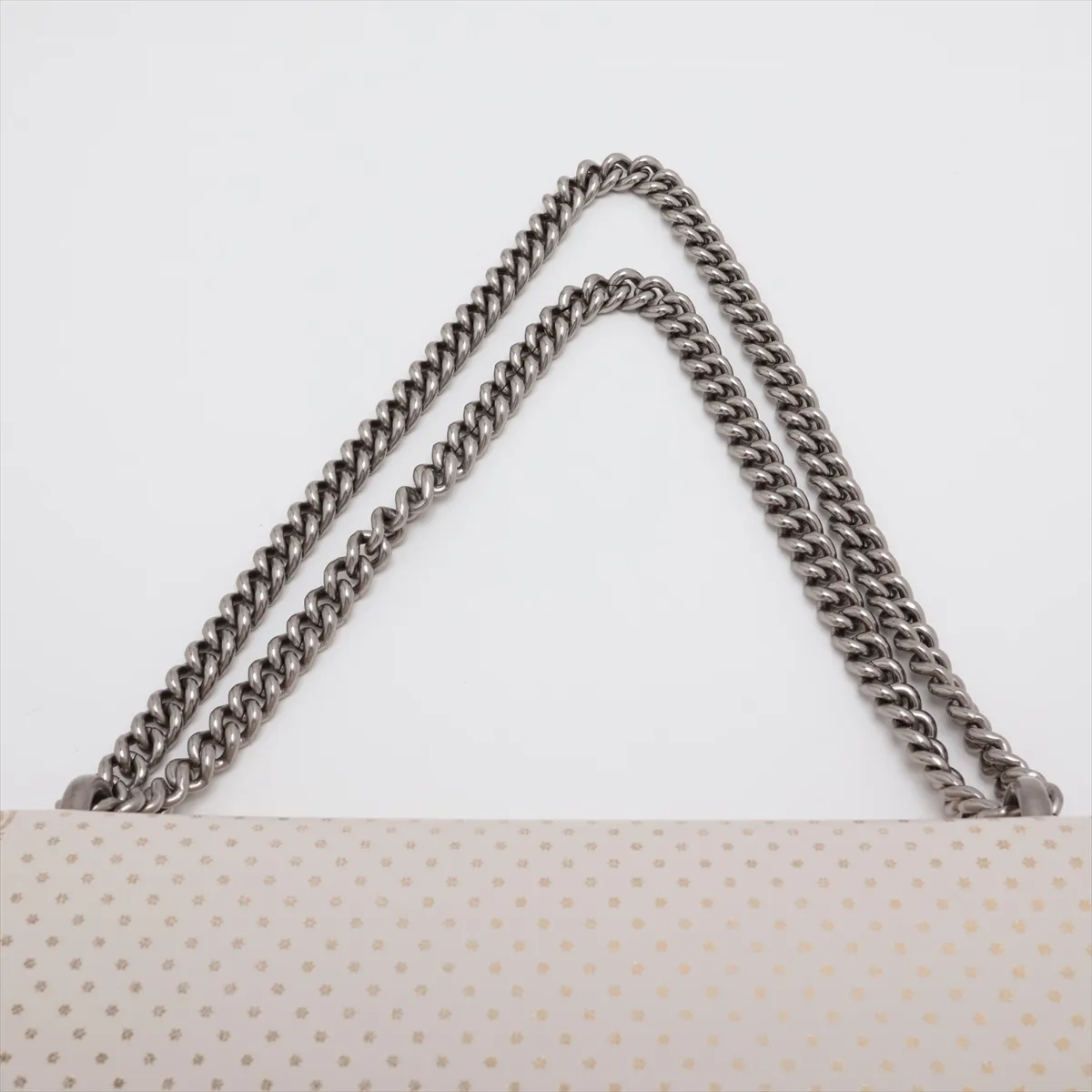 Dionysus Leather Chain Shoulder Bag, White, 400235 — view 6