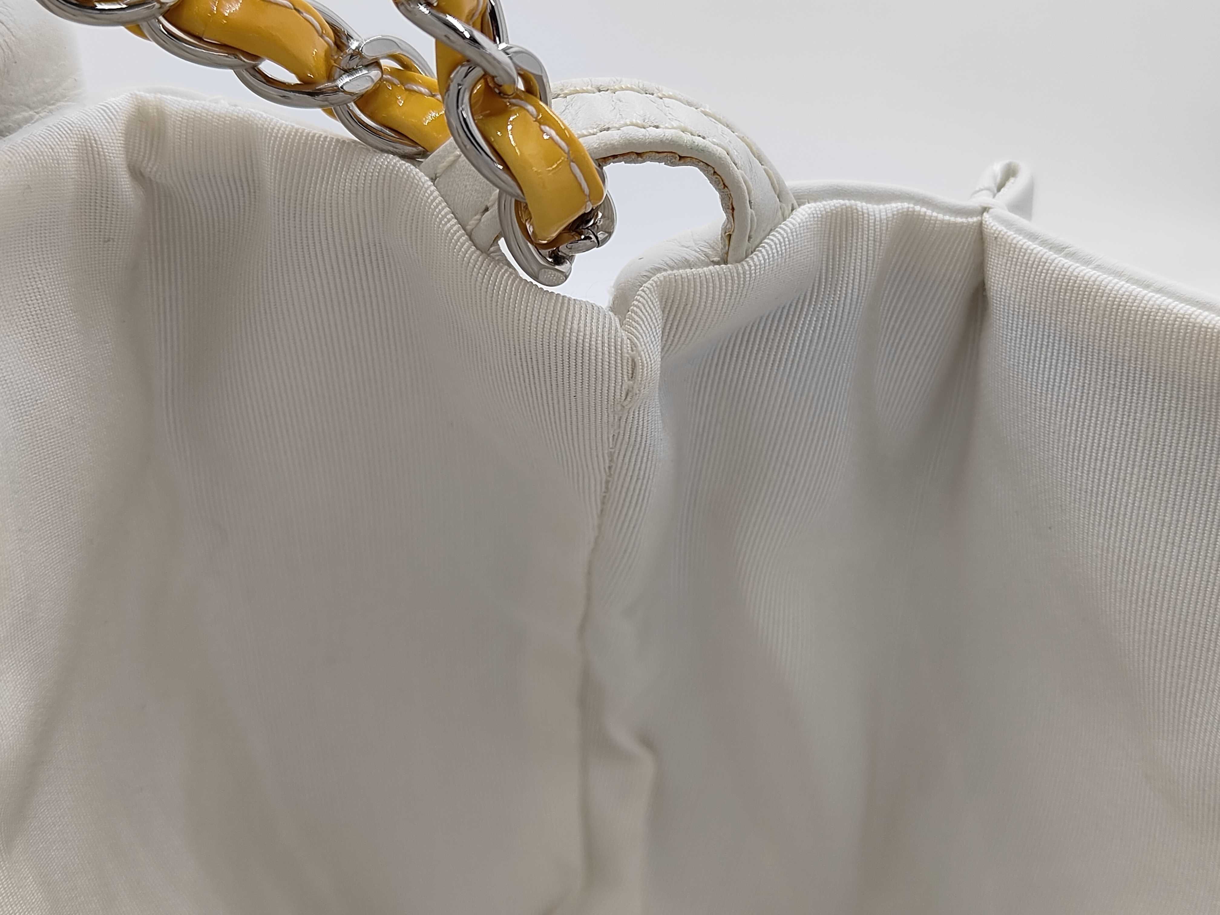 Chain Shoulder Leather Yellow Shoulder Bag — view 11