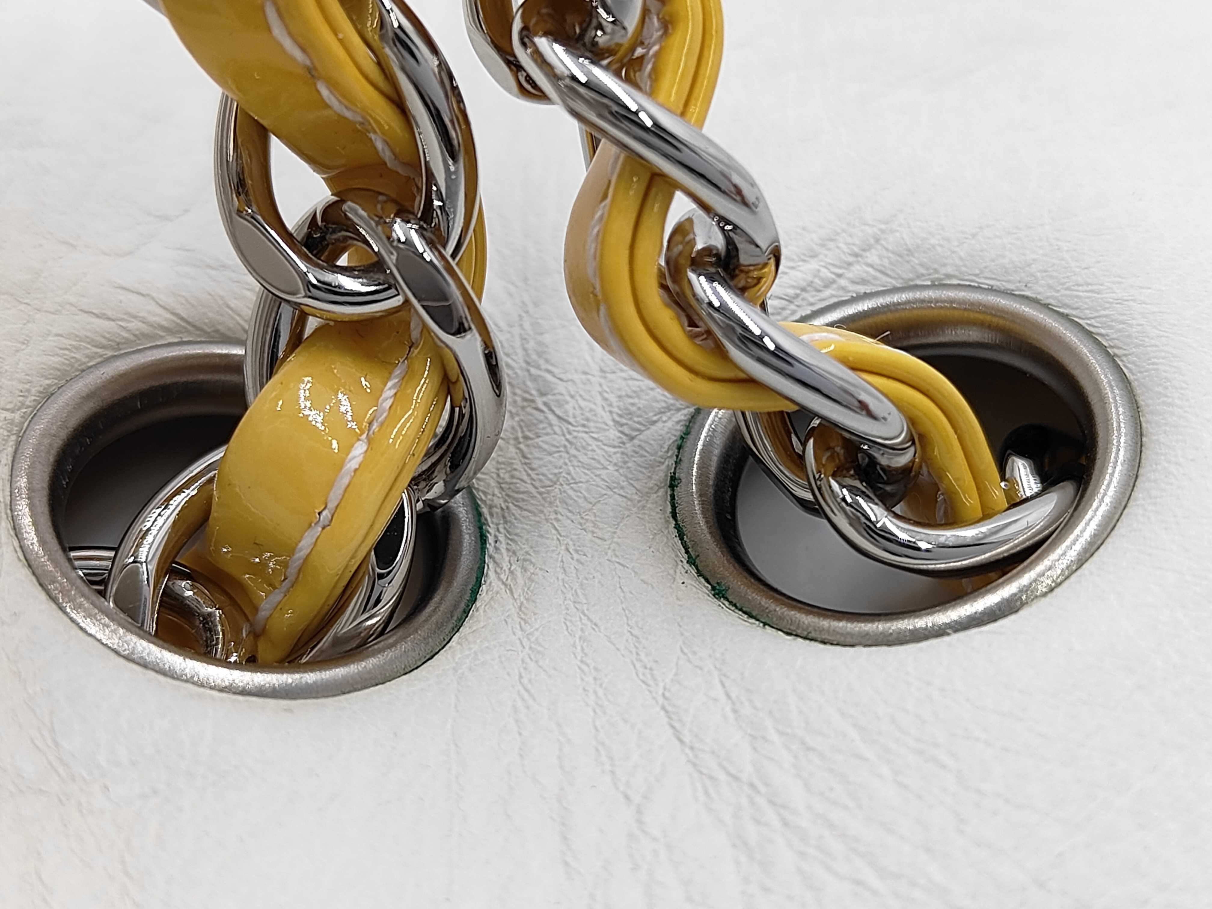 Chain Shoulder Leather Yellow Shoulder Bag — view 9