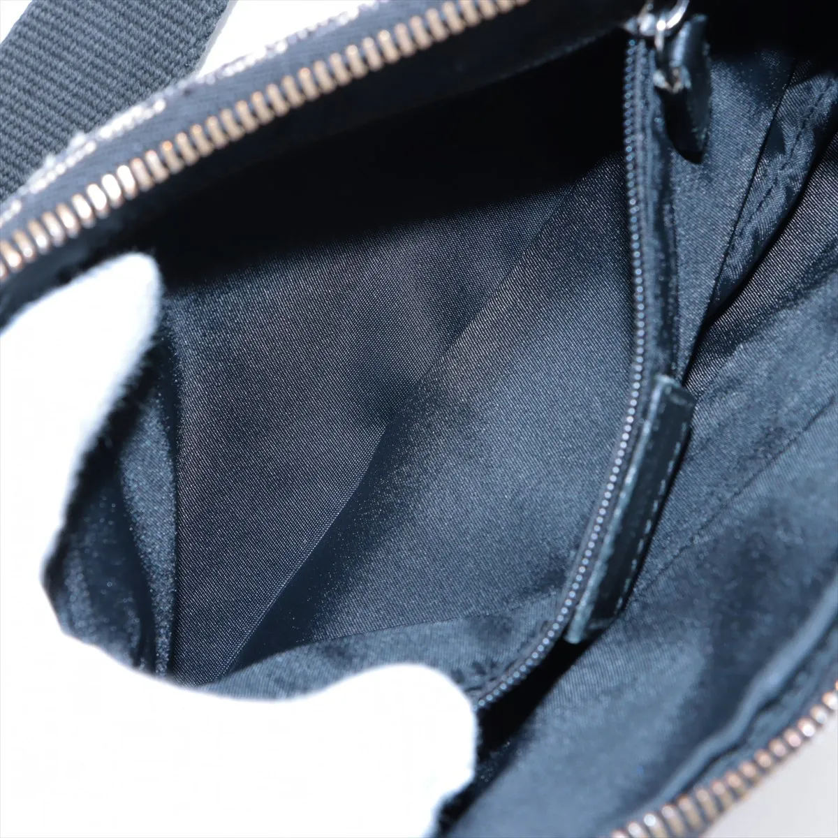 Trotter Saddle Canvas x Leather Shoulder Bag Black — view 7