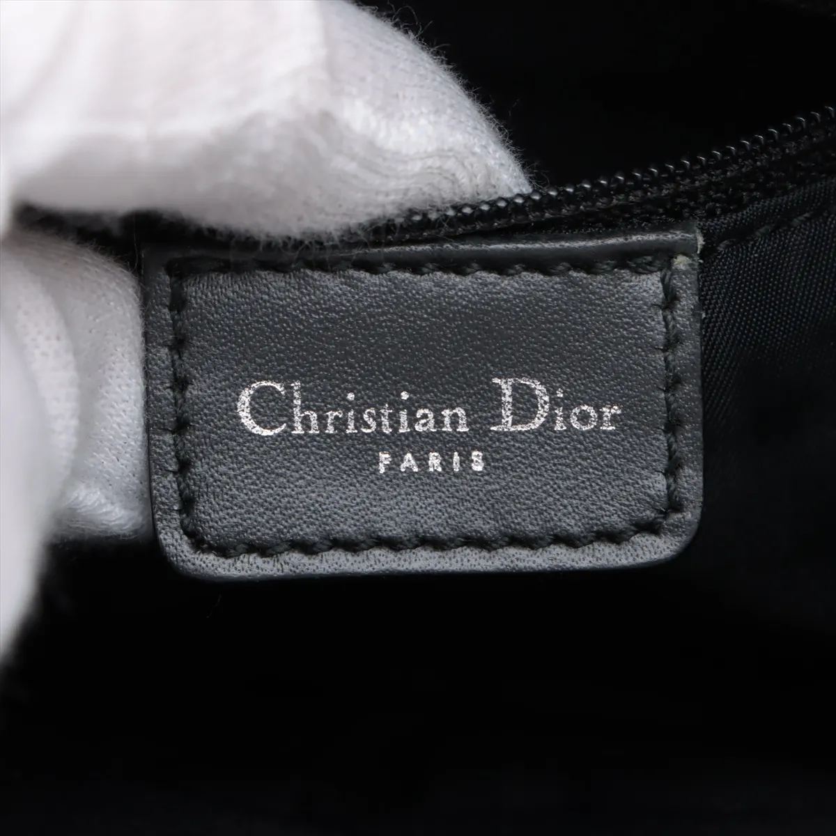 Trotter Saddle Canvas x Leather Shoulder Bag Black — view 9