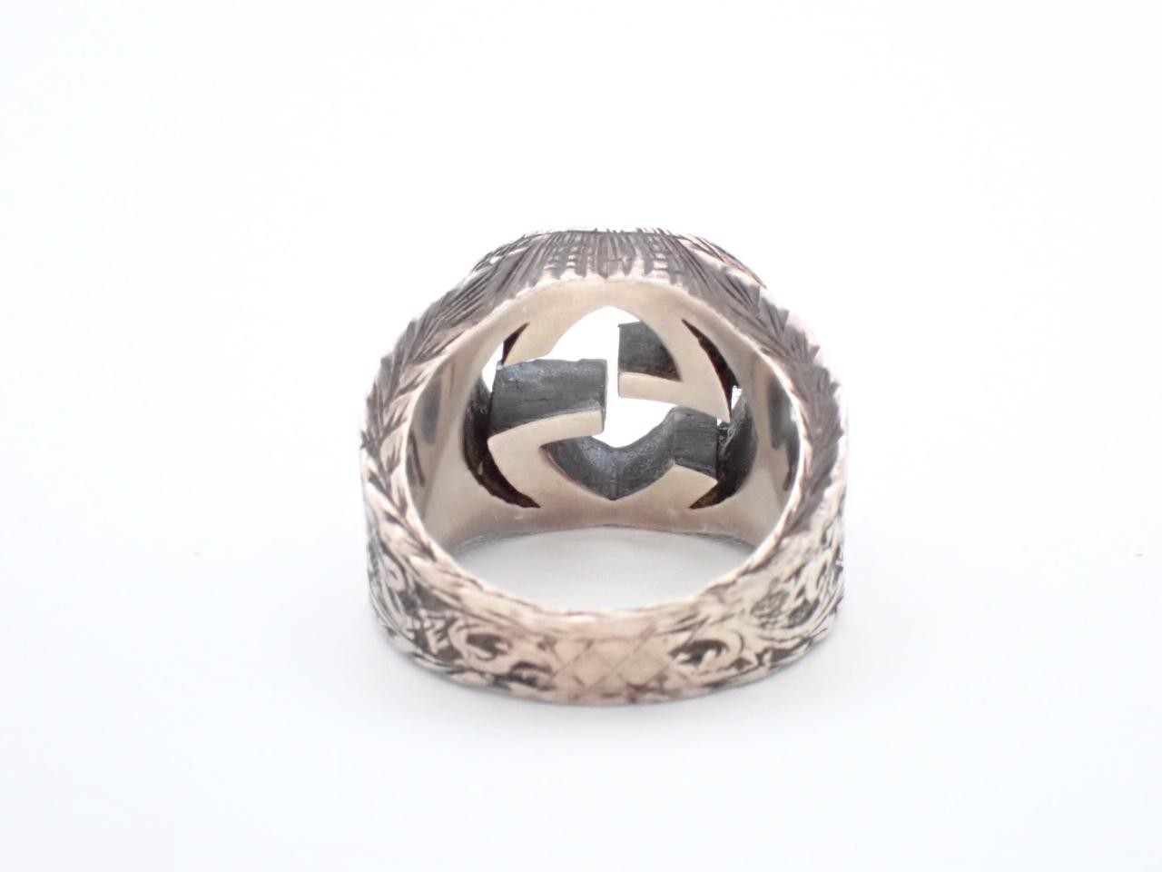 Interlocking ring, 925 sterling silver, 10.8g, stamped #9 — view 2