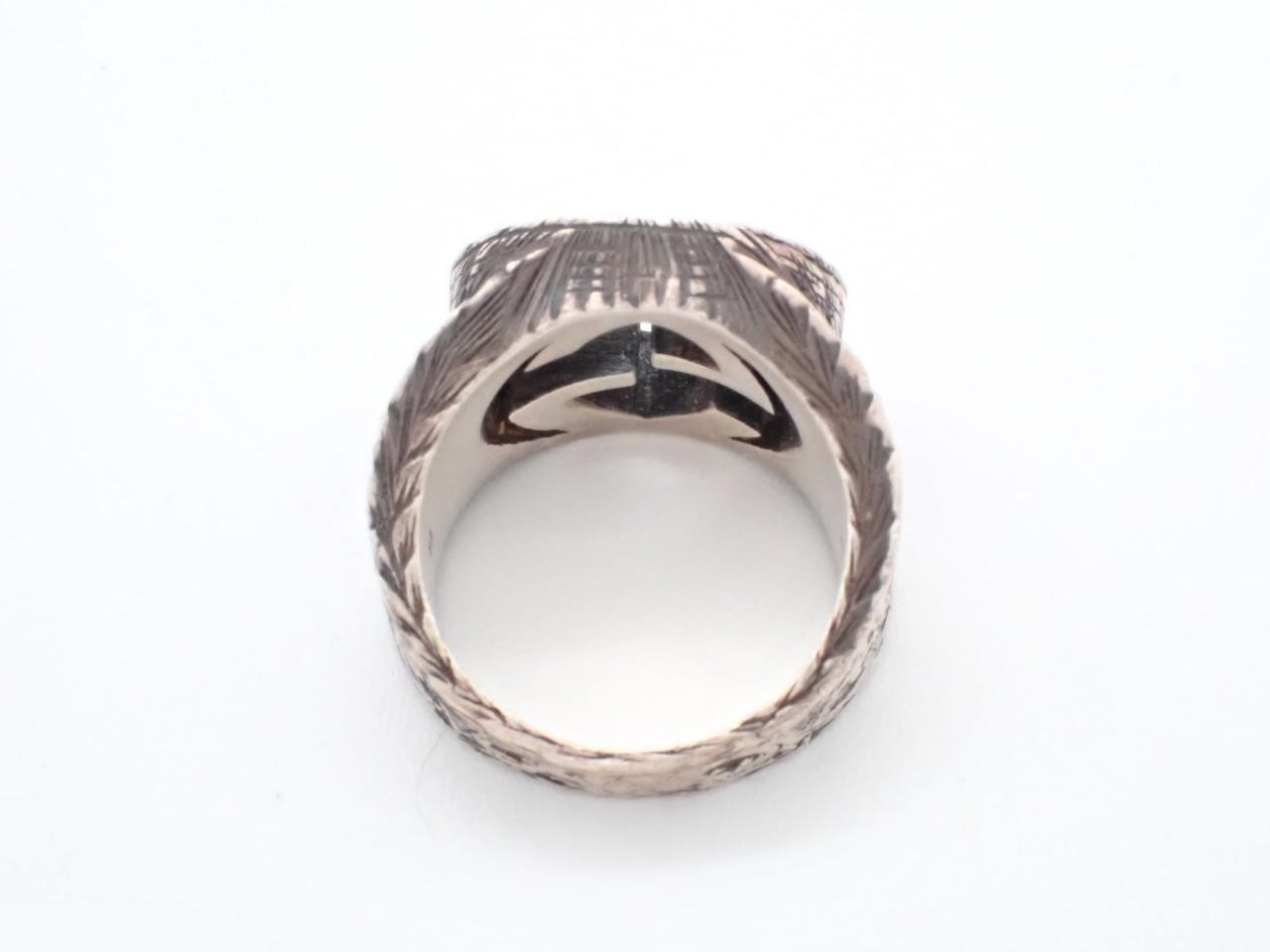 Interlocking ring, 925 sterling silver, 10.8g, stamped #9 — view 3