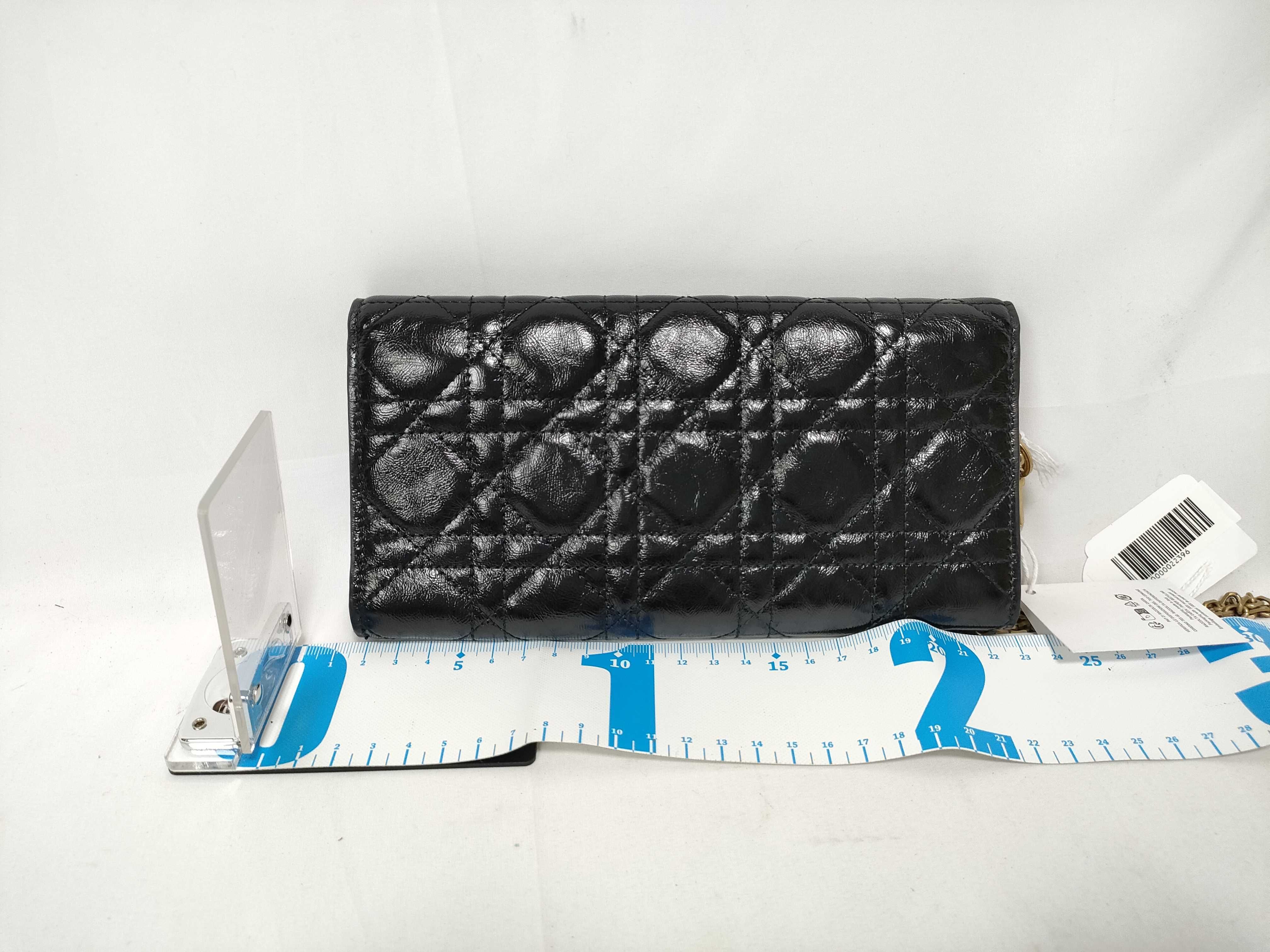 FR- Lady Leather Chain Wallet Black Shoulder Bag — view 2