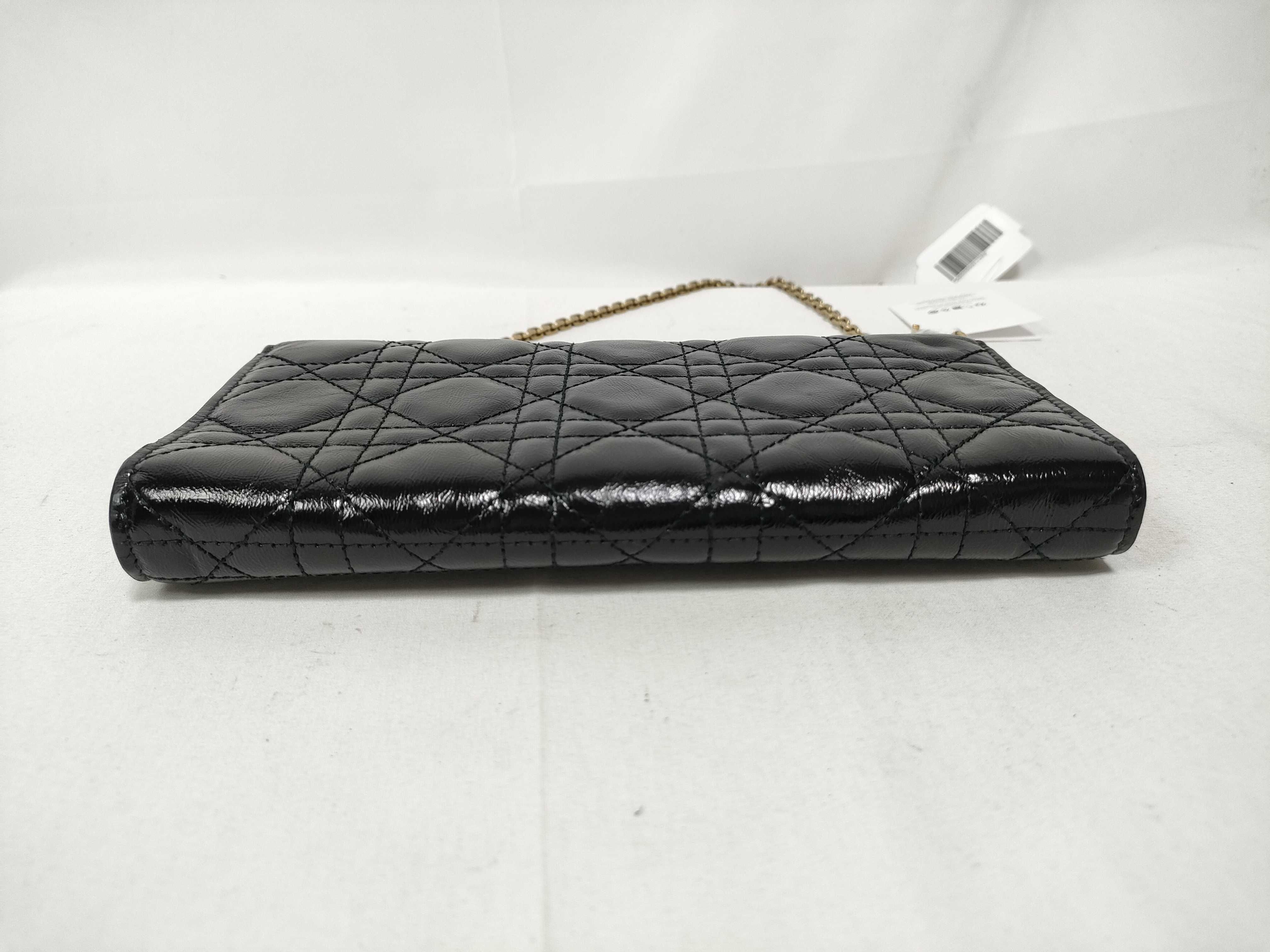 FR- Lady Leather Chain Wallet Black Shoulder Bag — view 3