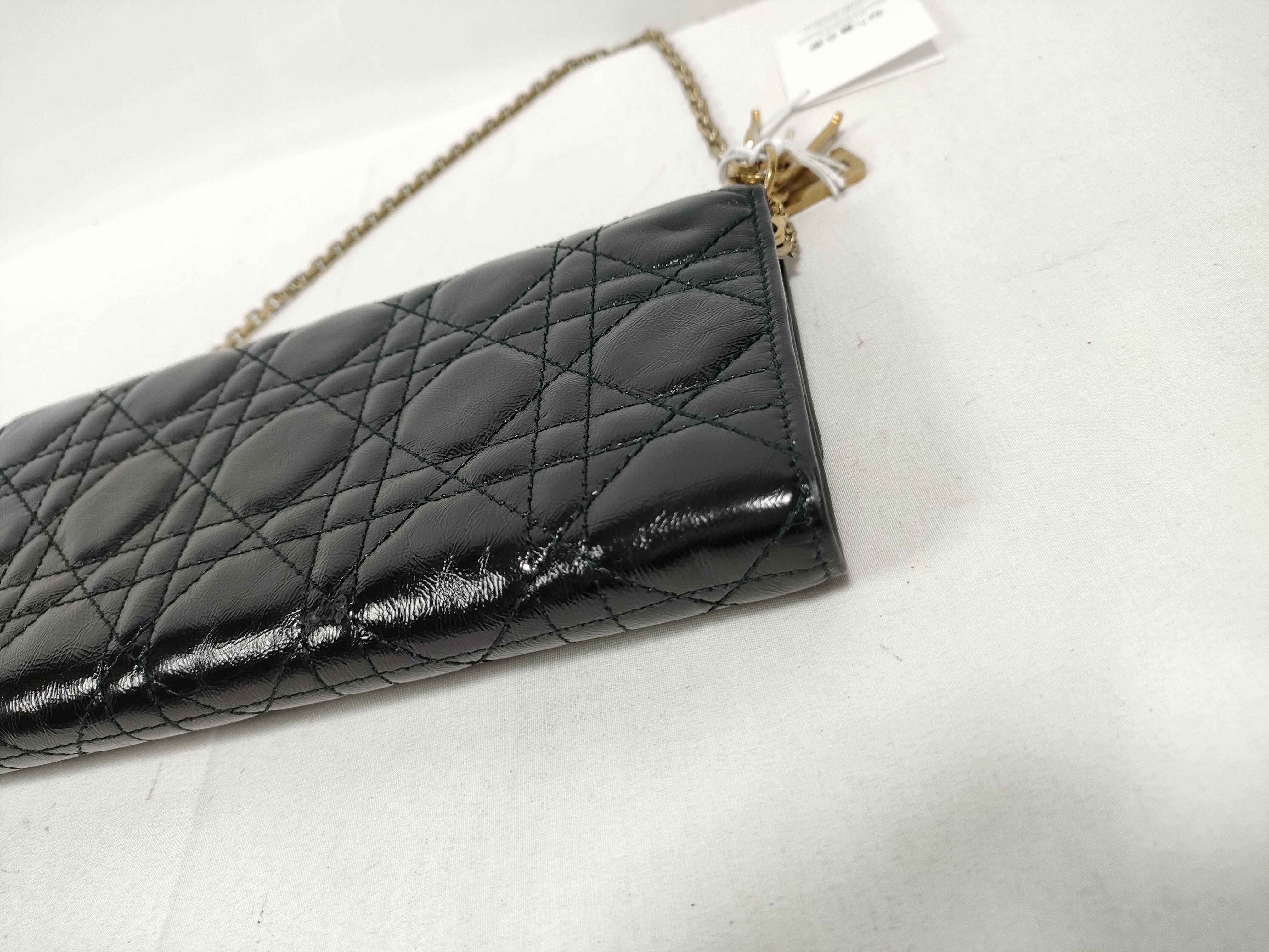 FR- Lady Leather Chain Wallet Black Shoulder Bag — view 4