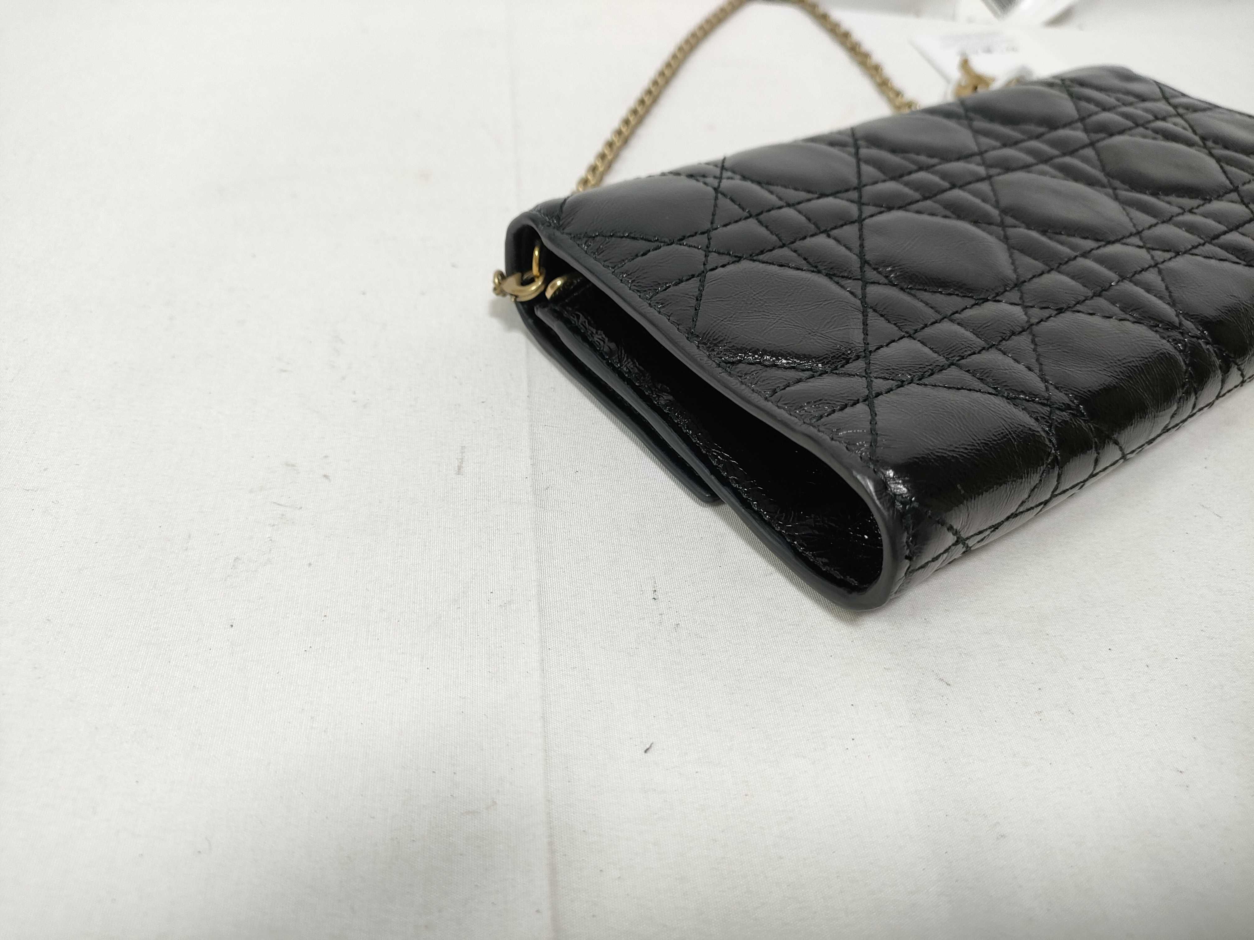 FR- Lady Leather Chain Wallet Black Shoulder Bag — view 5