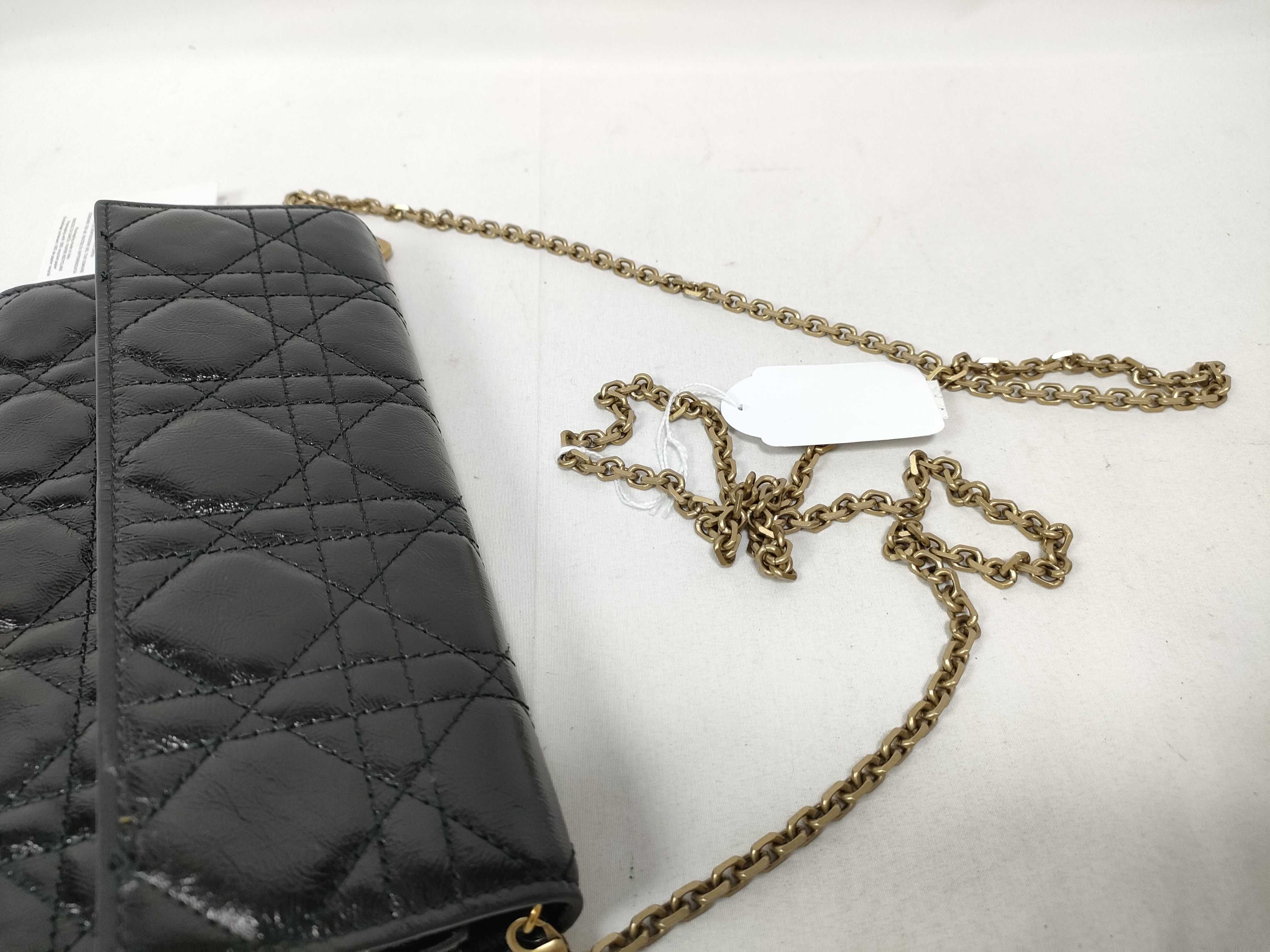 FR- Lady Leather Chain Wallet Black Shoulder Bag — view 7