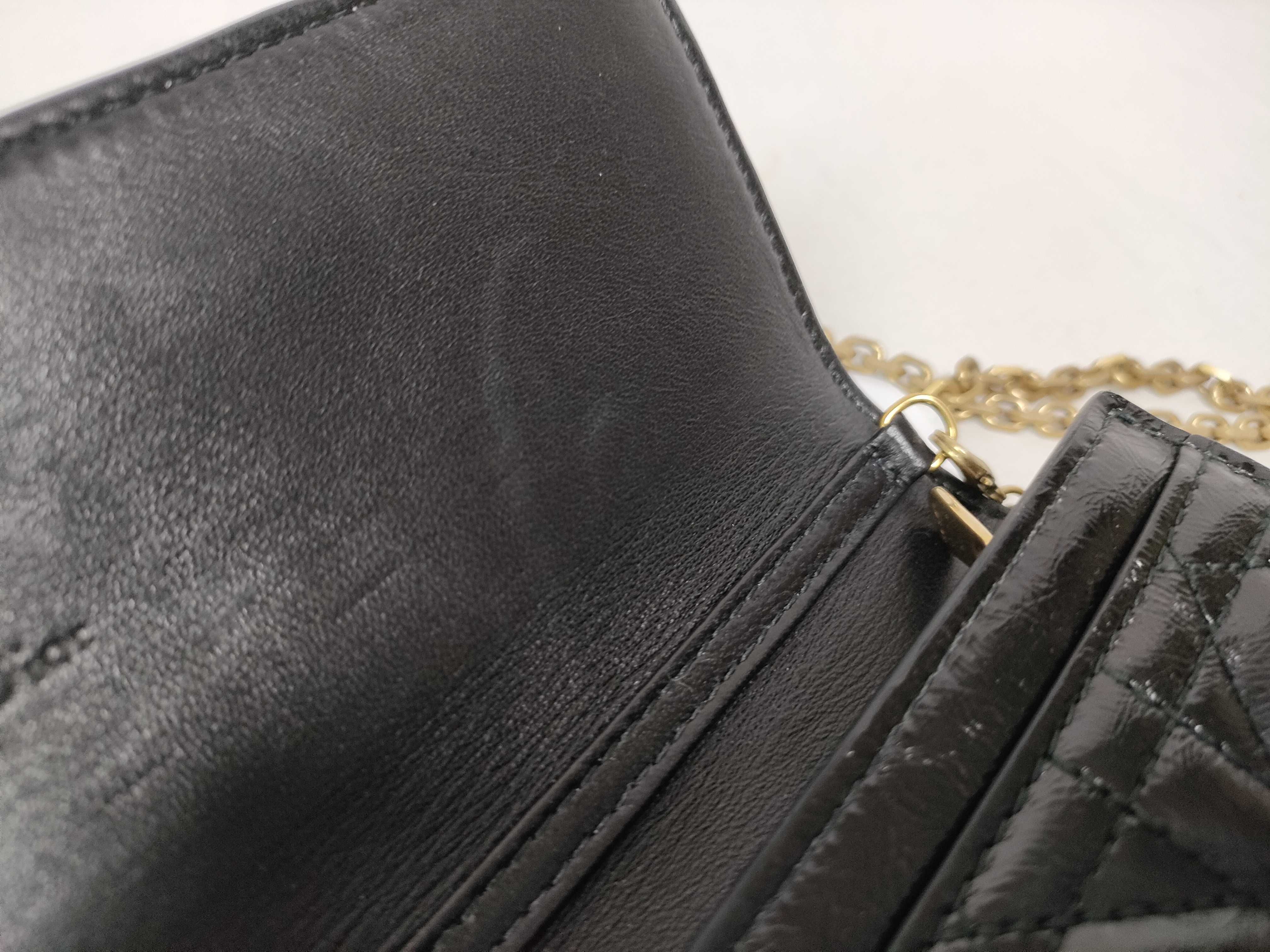 FR- Lady Leather Chain Wallet Black Shoulder Bag — view 9