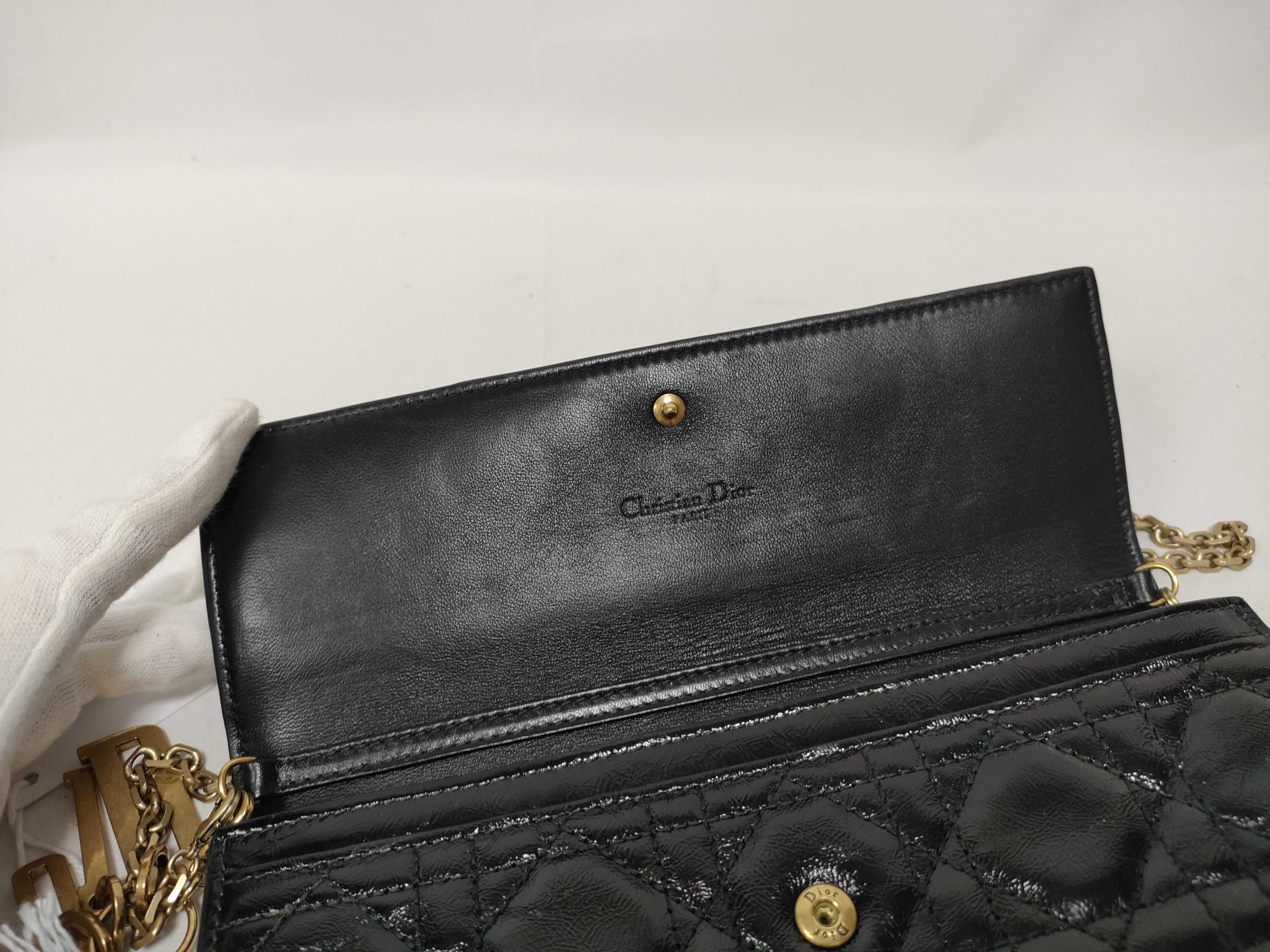 FR- Lady Leather Chain Wallet Black Shoulder Bag — view 10