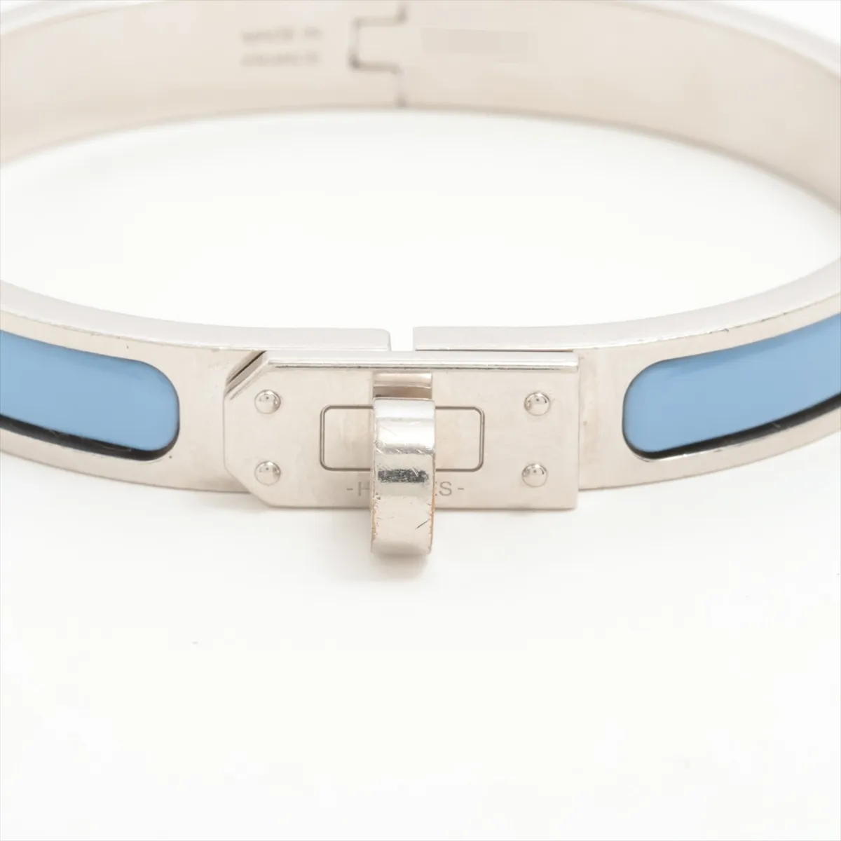 Mini Click Kelly SP0254 Bangle GP Blue x Silver. Shows signs of wear including — view 3