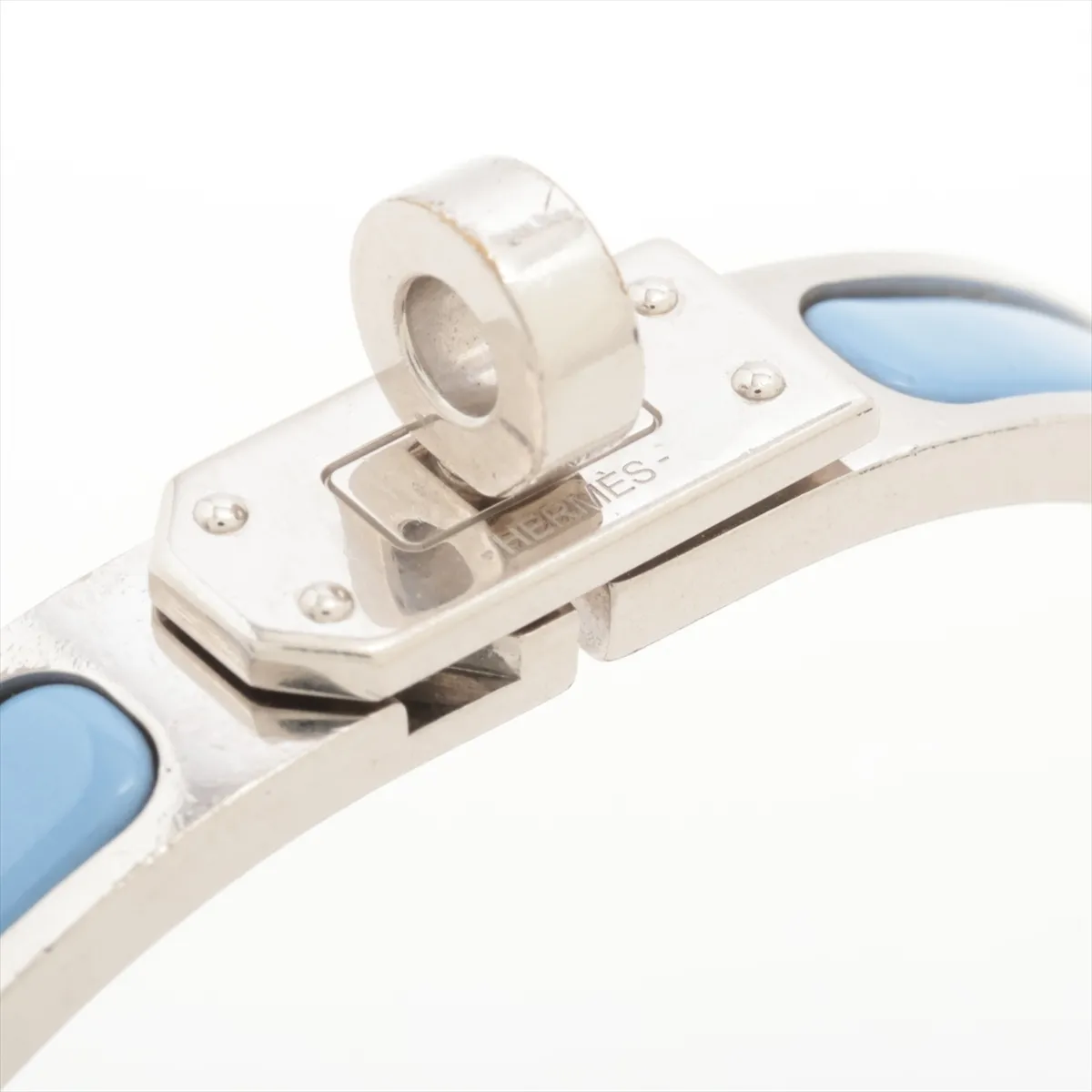 Mini Click Kelly SP0254 Bangle GP Blue x Silver. Shows signs of wear including — view 6