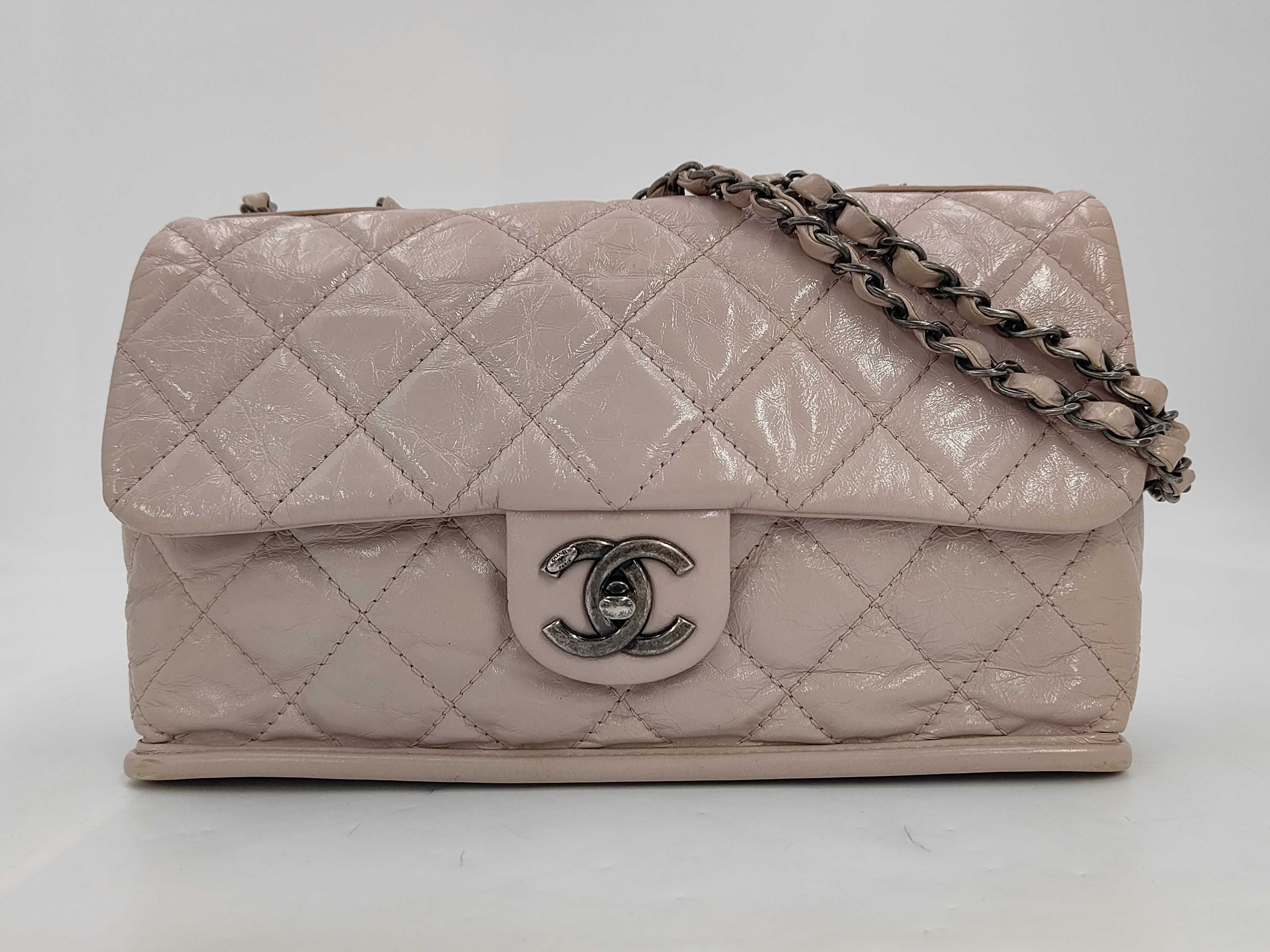 Classic Flap Shoulder Bag with Pearl-like Finish