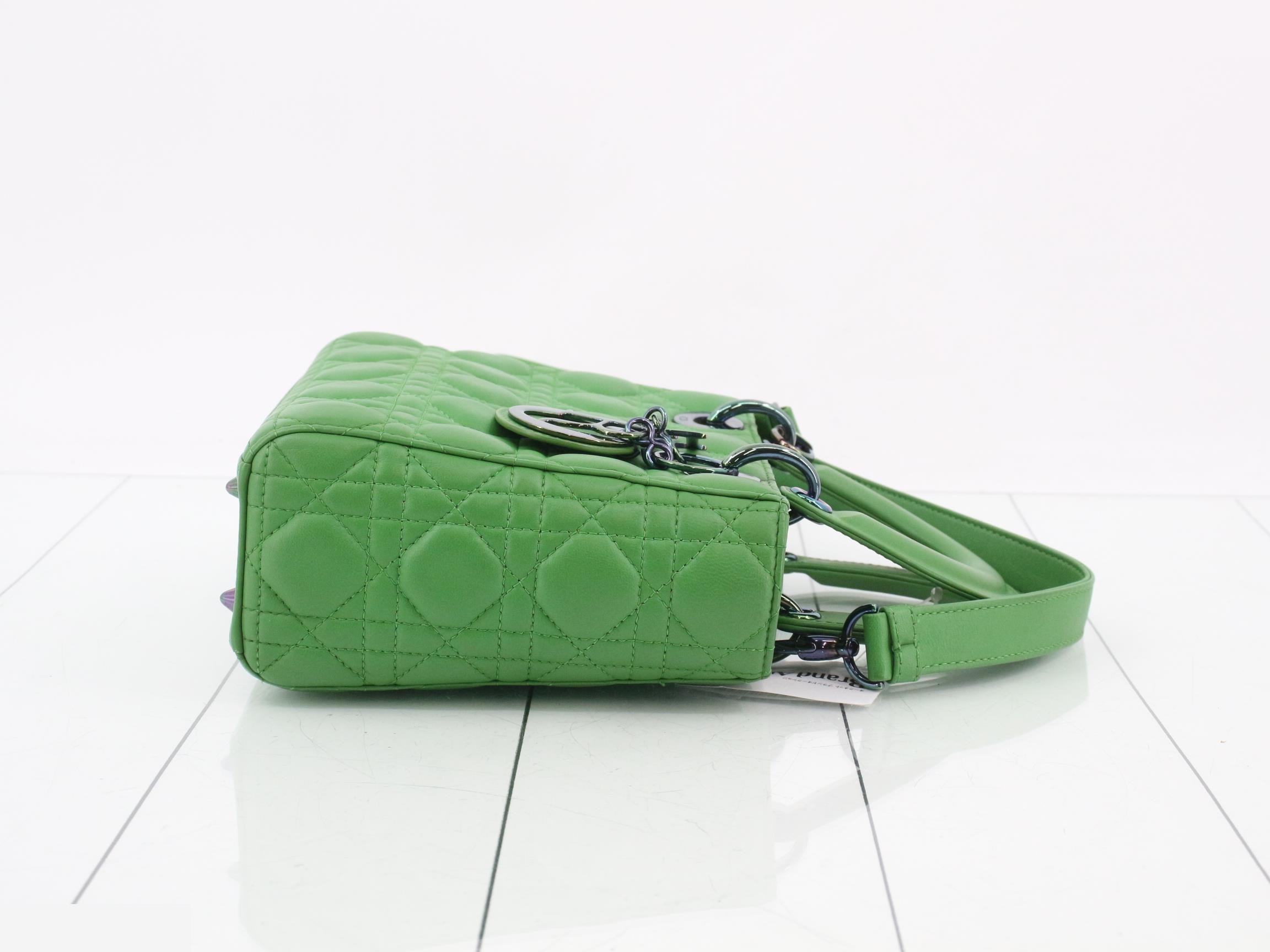 Lady Dior Cannage Leather 2-Way Shoulder/Handbag — view 3