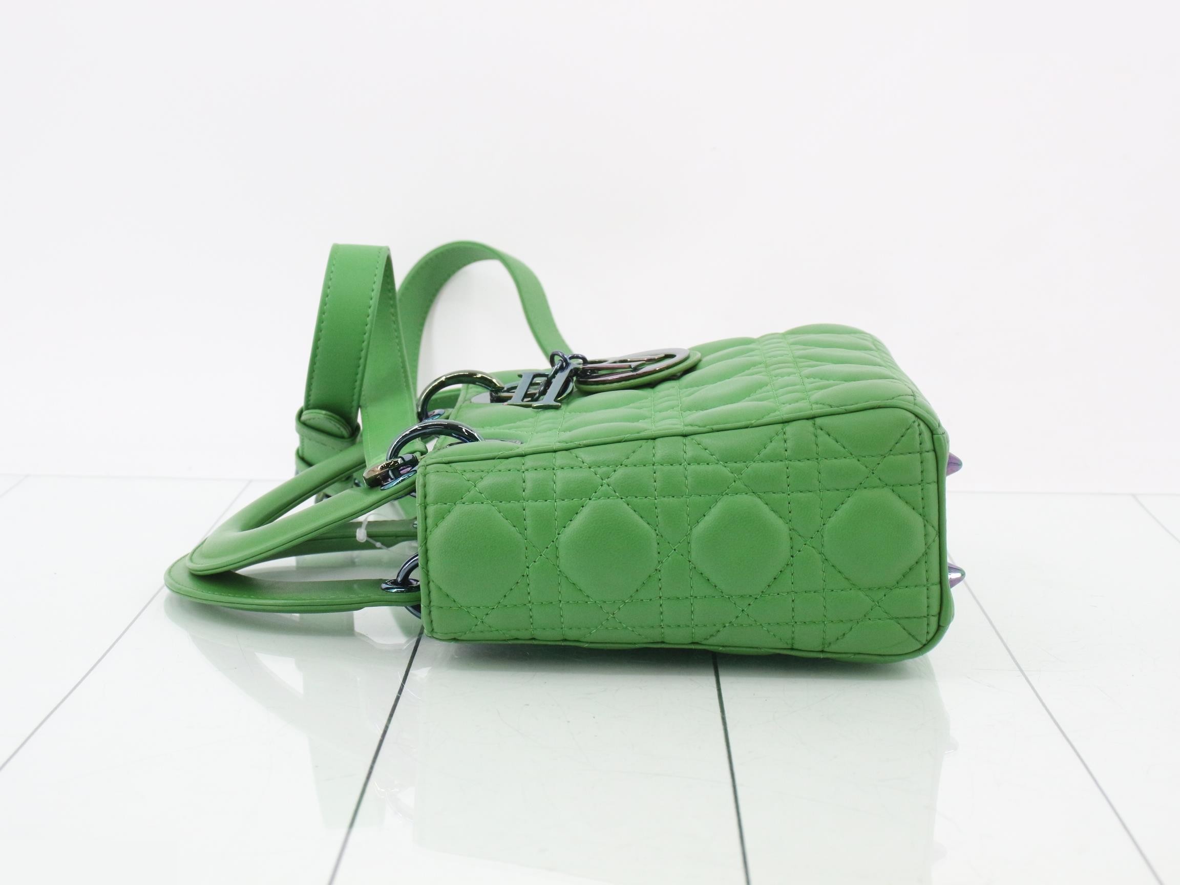 Lady Dior Cannage Leather 2-Way Shoulder/Handbag — view 4