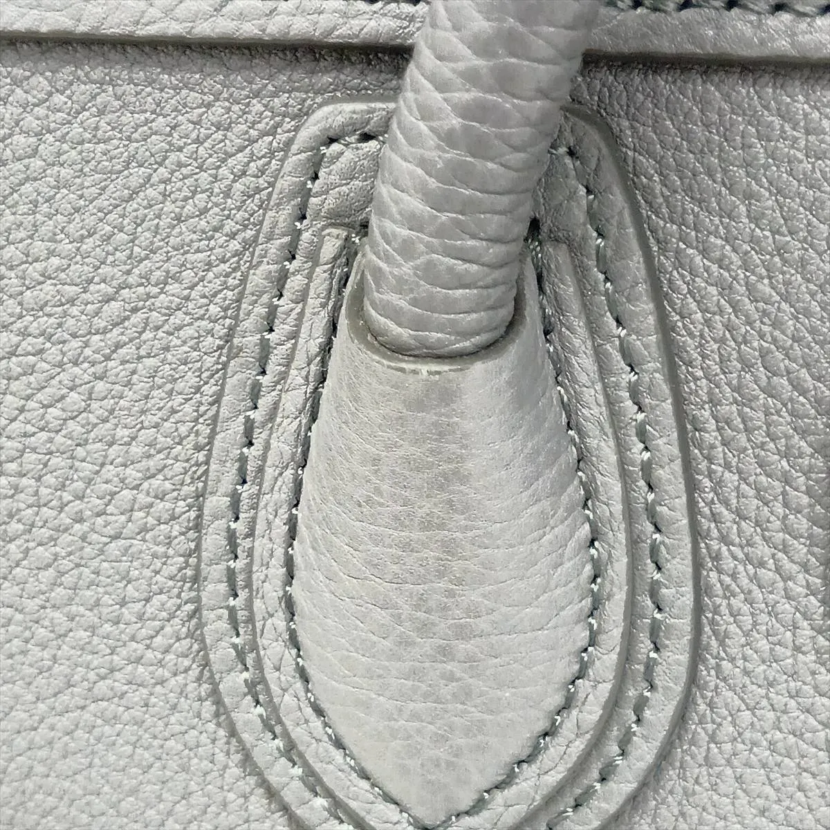 Luggage Nano Shopper Leather 2-Way Handbag, Gray — view 12