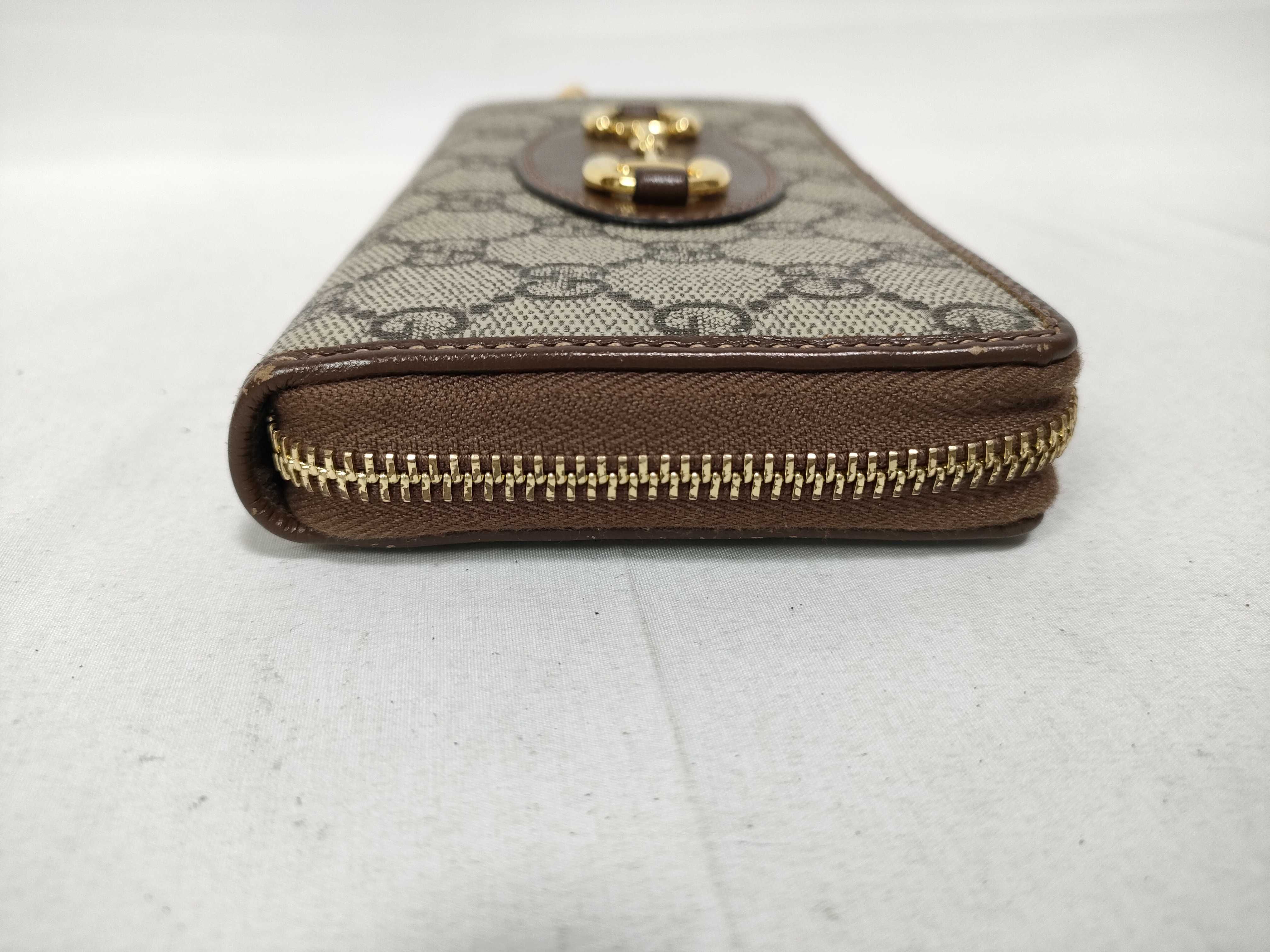 Horsebit Round Zipper Long Wallet (IY9118) — view 5