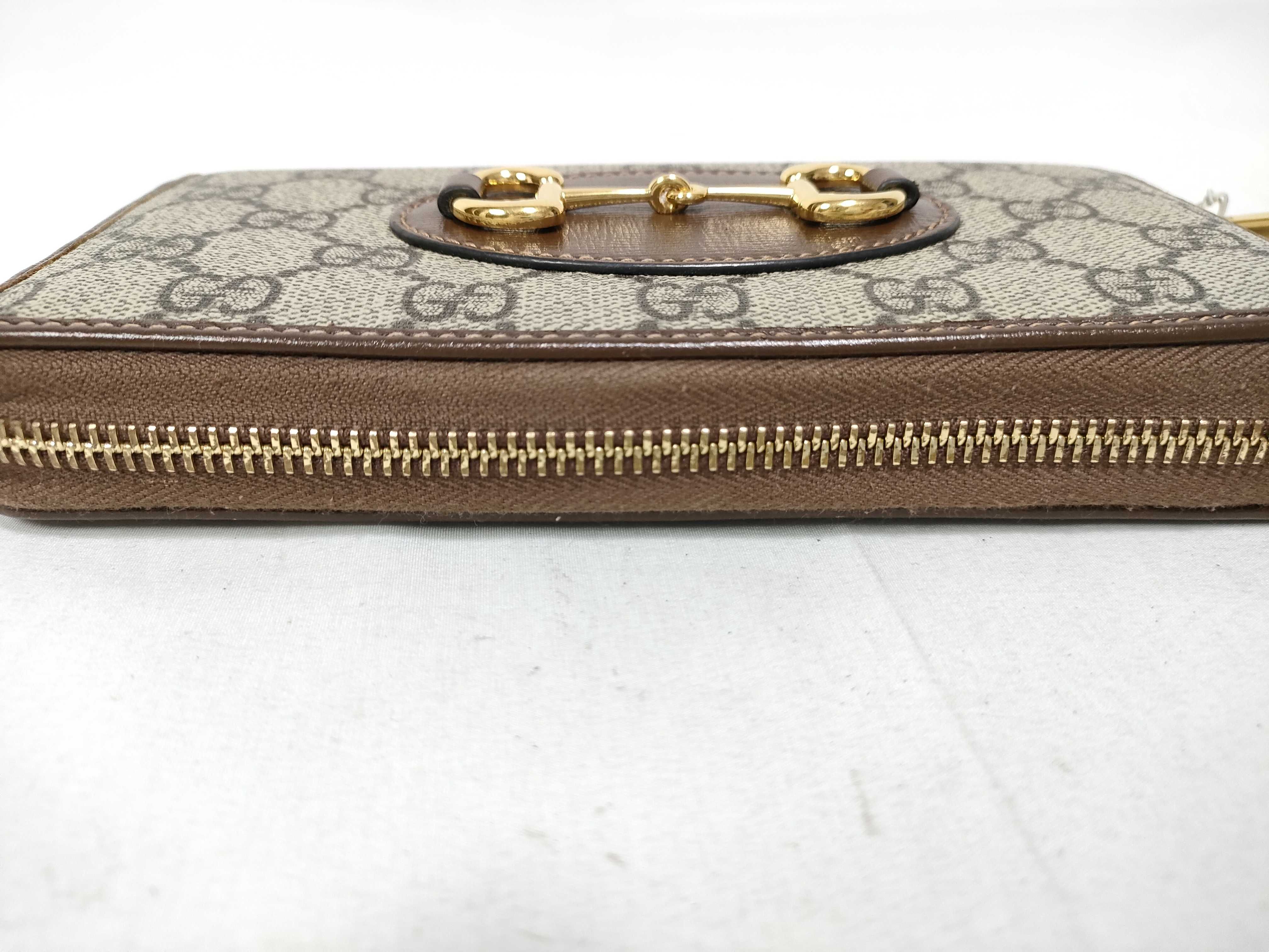 Horsebit Round Zipper Long Wallet (IY9118) — view 8