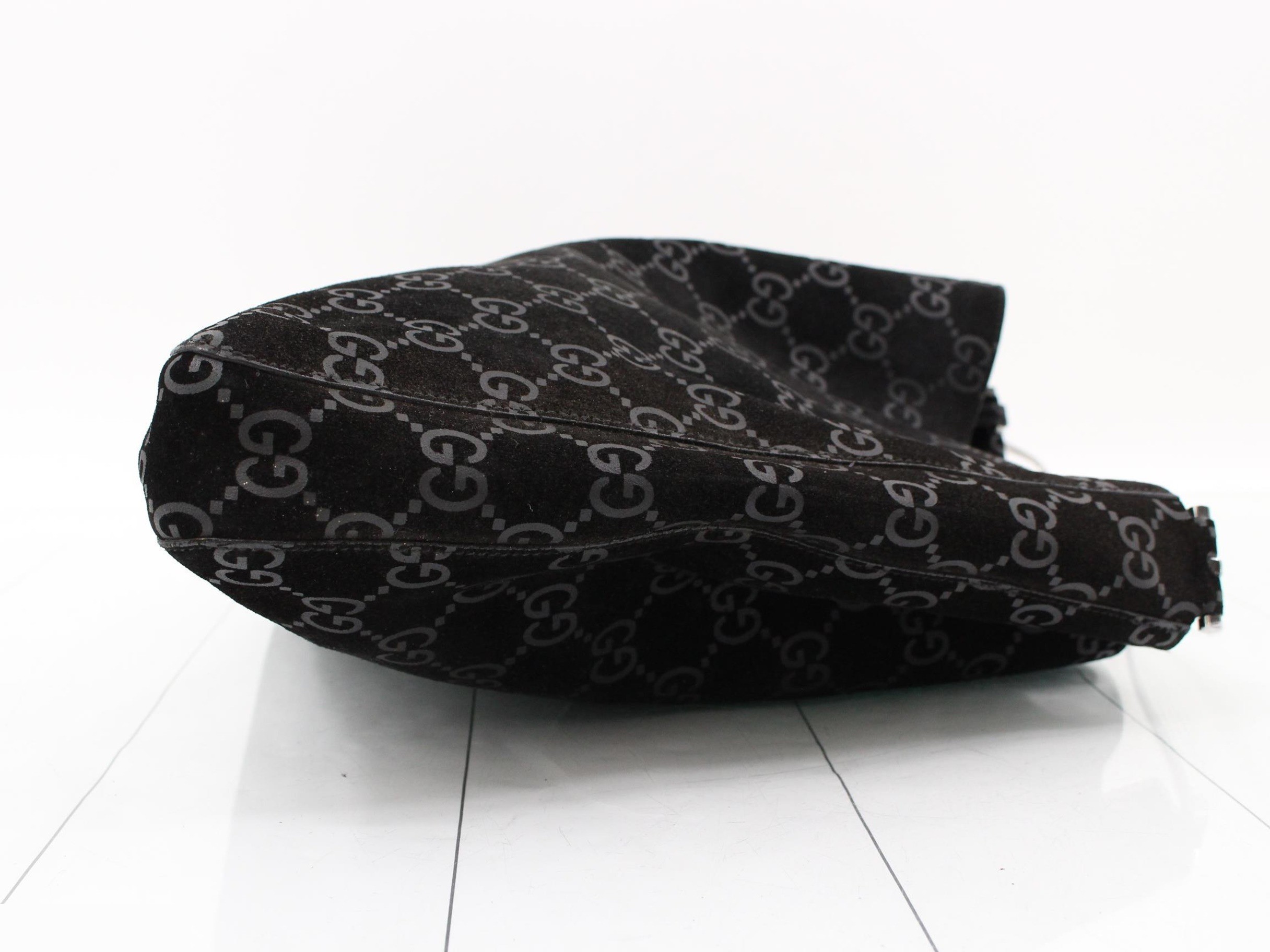 Suede GG pattern tote bag with pouch — view 3