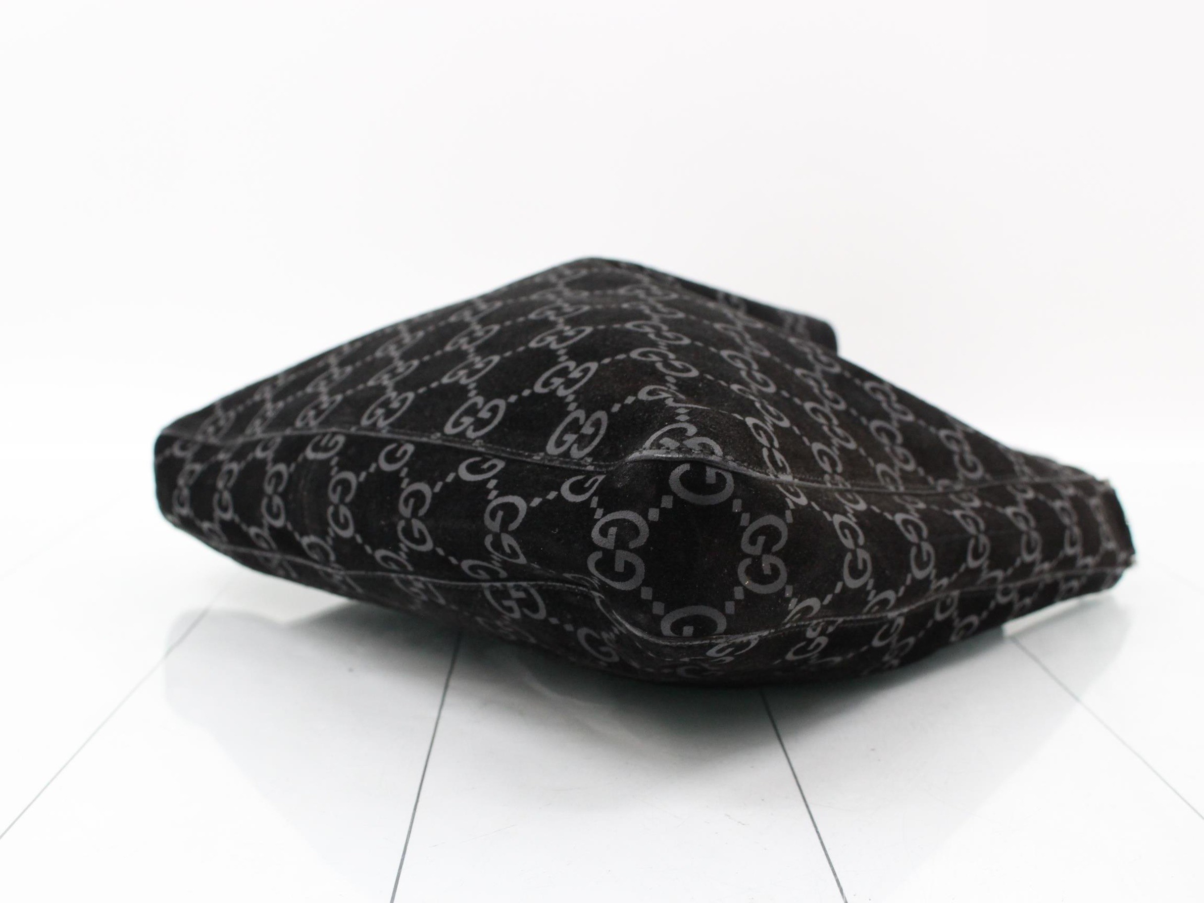 Suede GG pattern tote bag with pouch — view 6