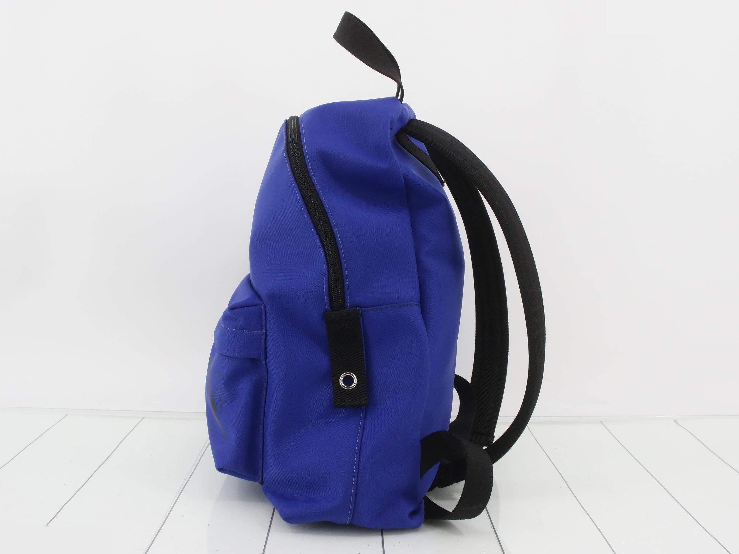 Backpack VLTN logo nylon blue — view 3