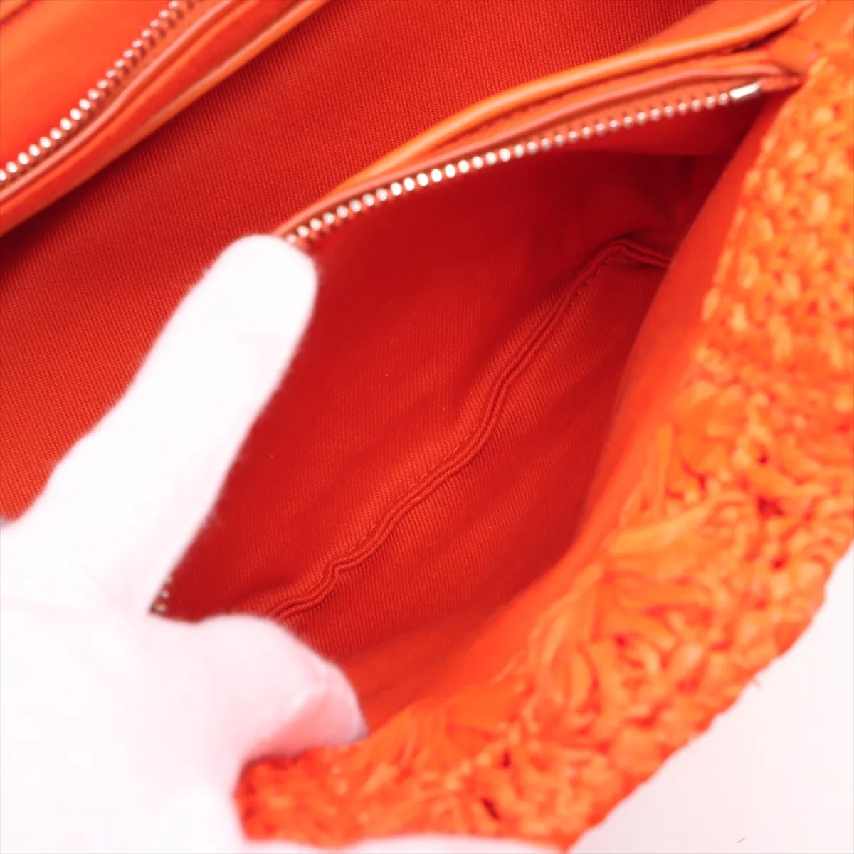 Raffia 2WAY Handbag Orange BN2888 — view 11
