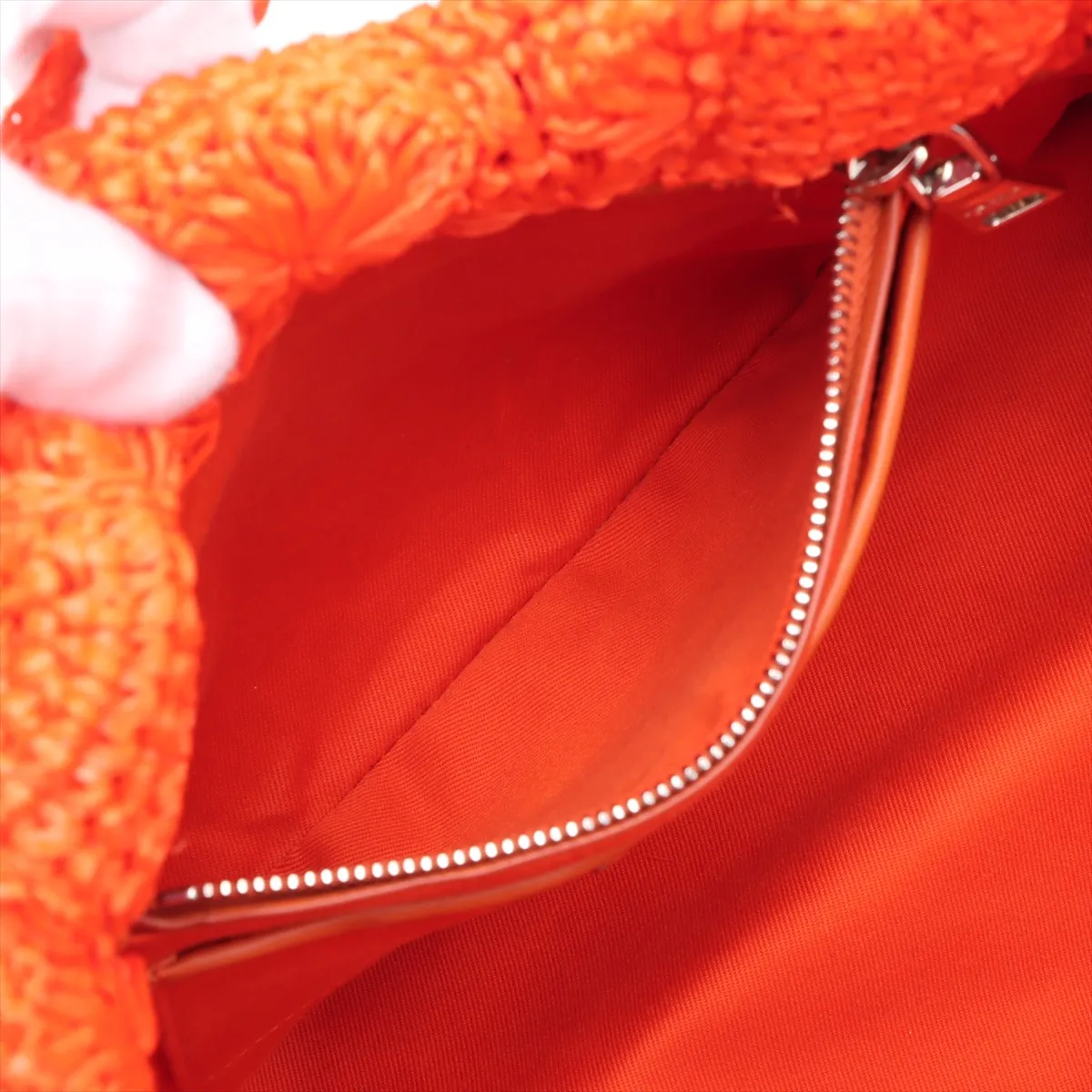 Raffia 2WAY Handbag Orange BN2888 — view 9