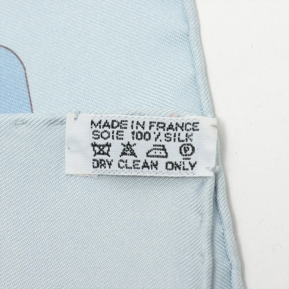 Carre 45 Swing Scarf, Silk, Light Blue, Shows signs of wear, — view 7