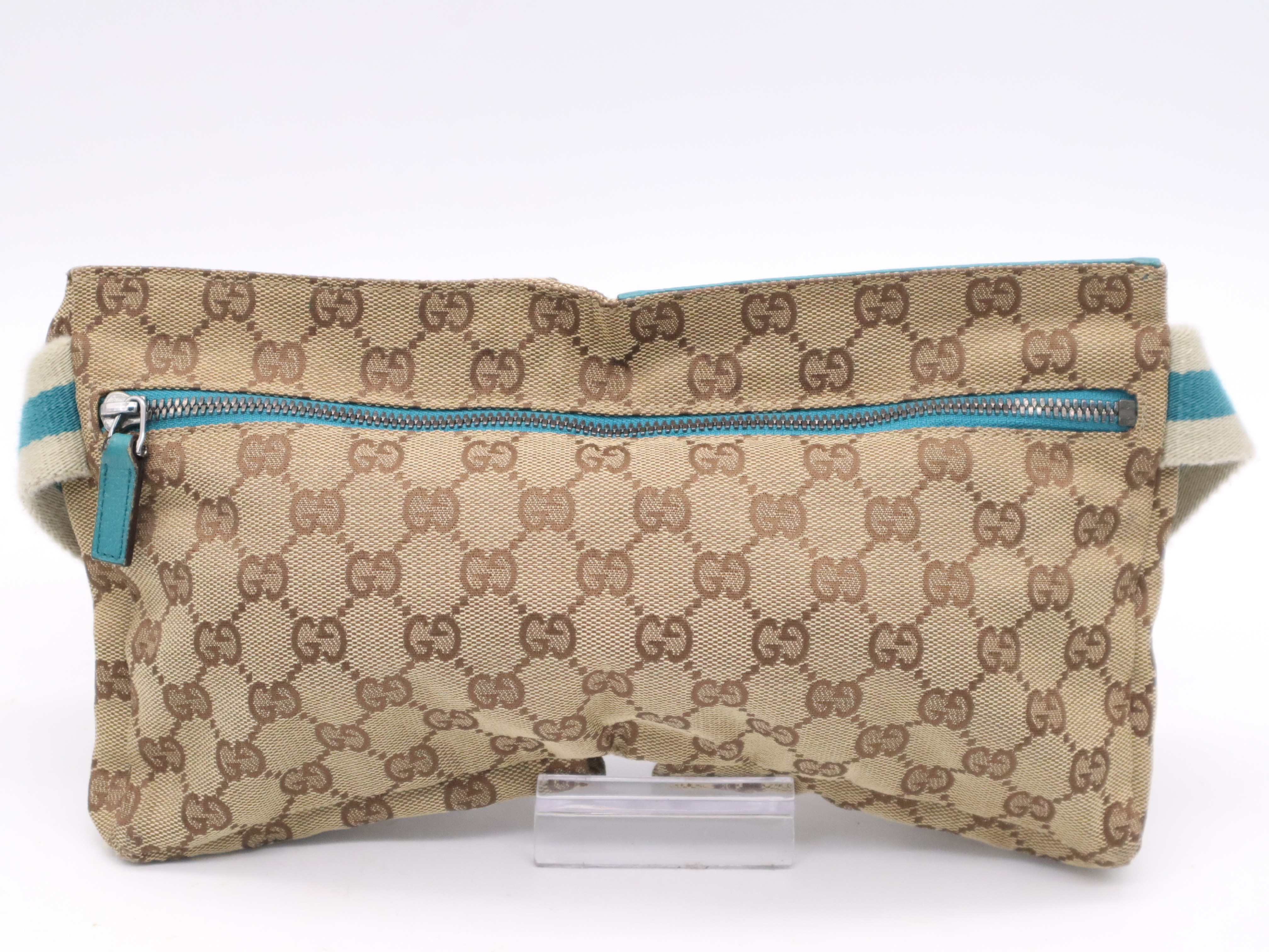 28566GG Canvas Body Bag, Beige — view 2