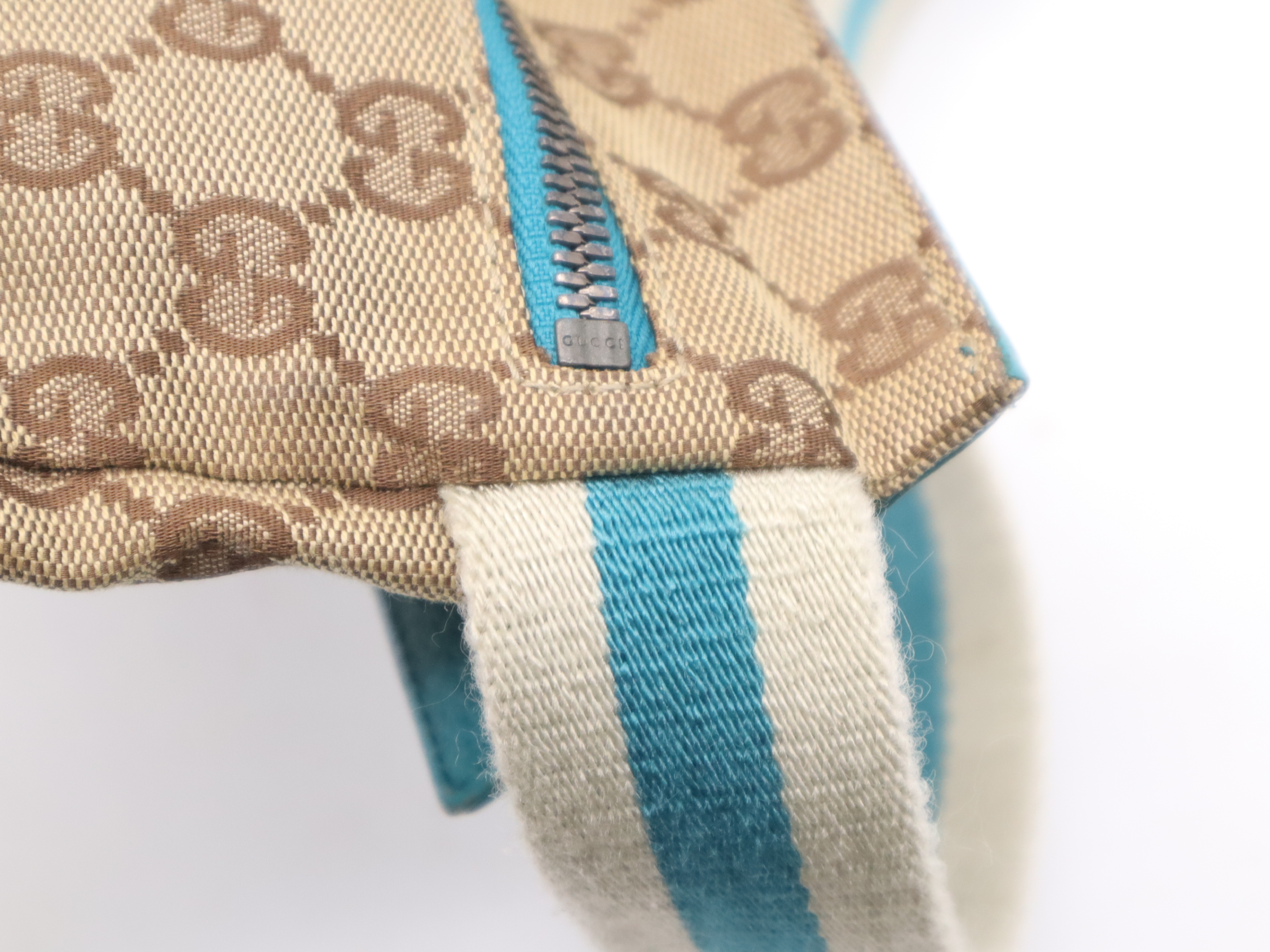 28566GG Canvas Body Bag, Beige — view 7