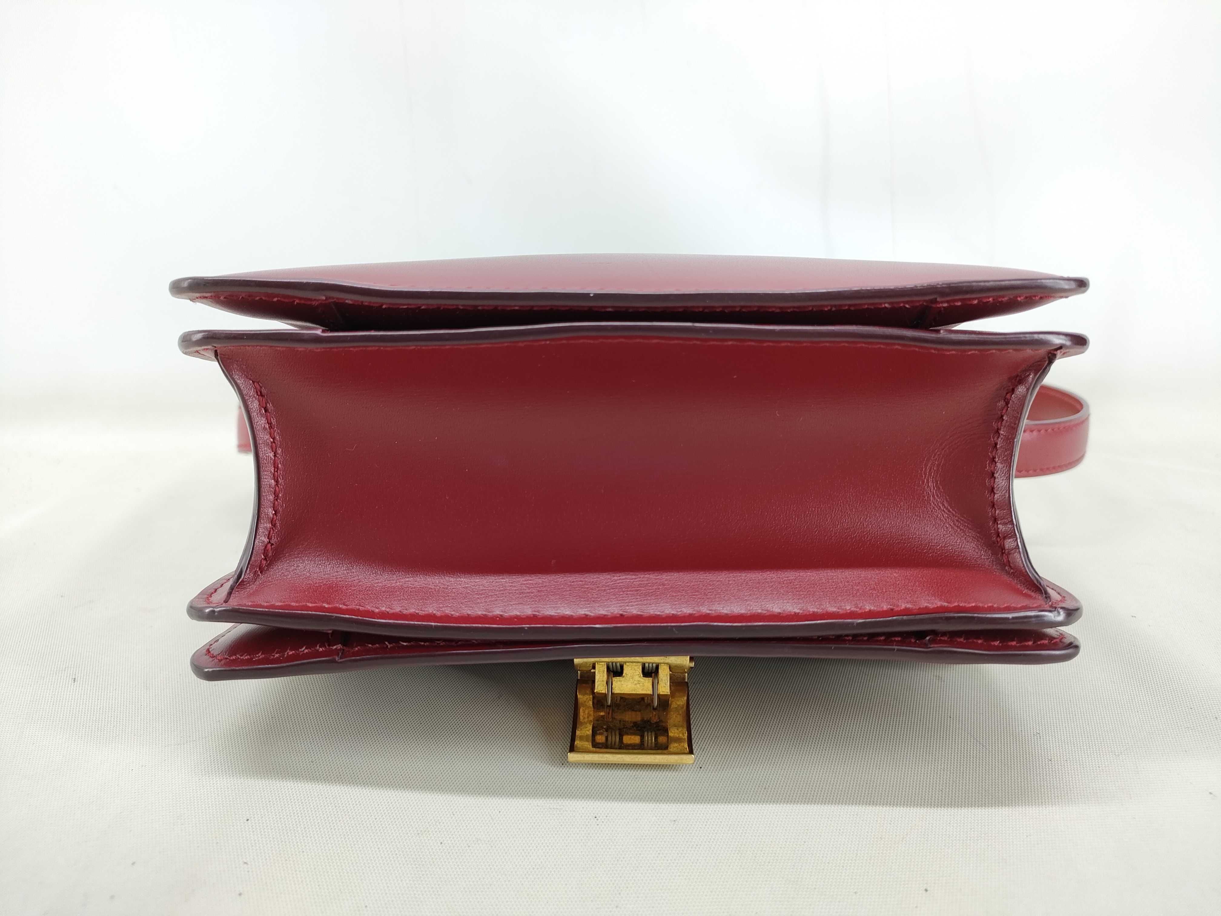 Classic Box Small Shoulder Bag, Leather, Red — view 3