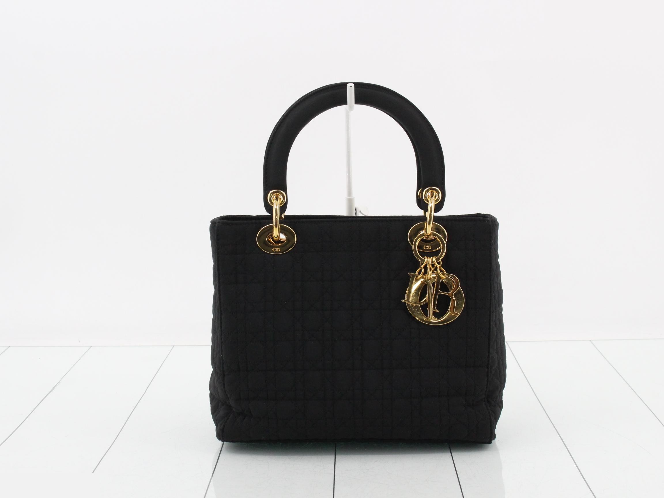 Lady Dior Cannage Nylon Handbag