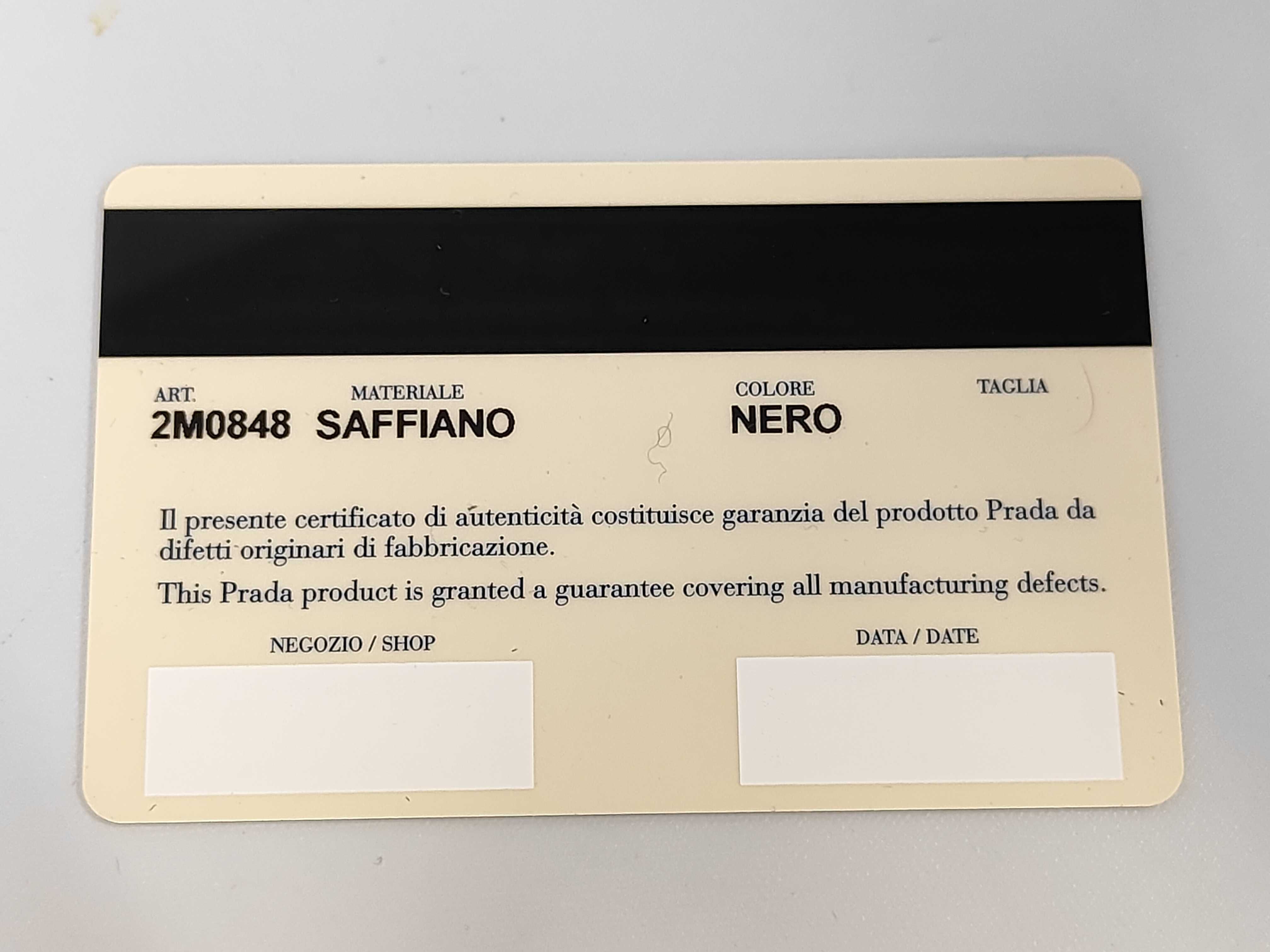 Saffiano Pass Case 2M0848 Accessories: Guarantee card, Card case — view 8