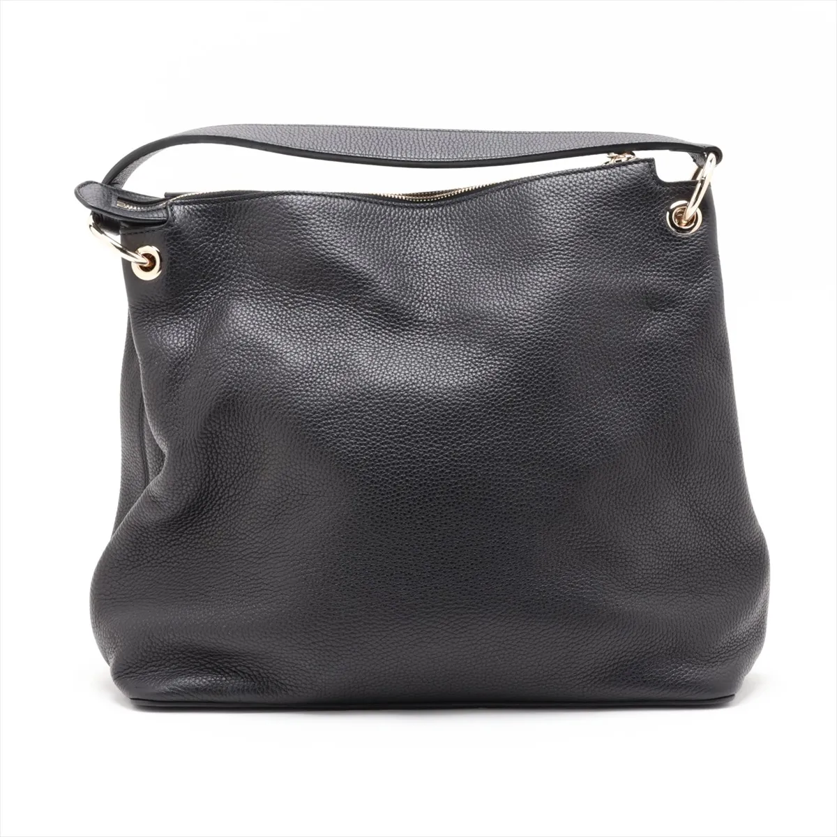 Soho Leather 2-Way Shoulder Bag, Black, 408825 — view 2