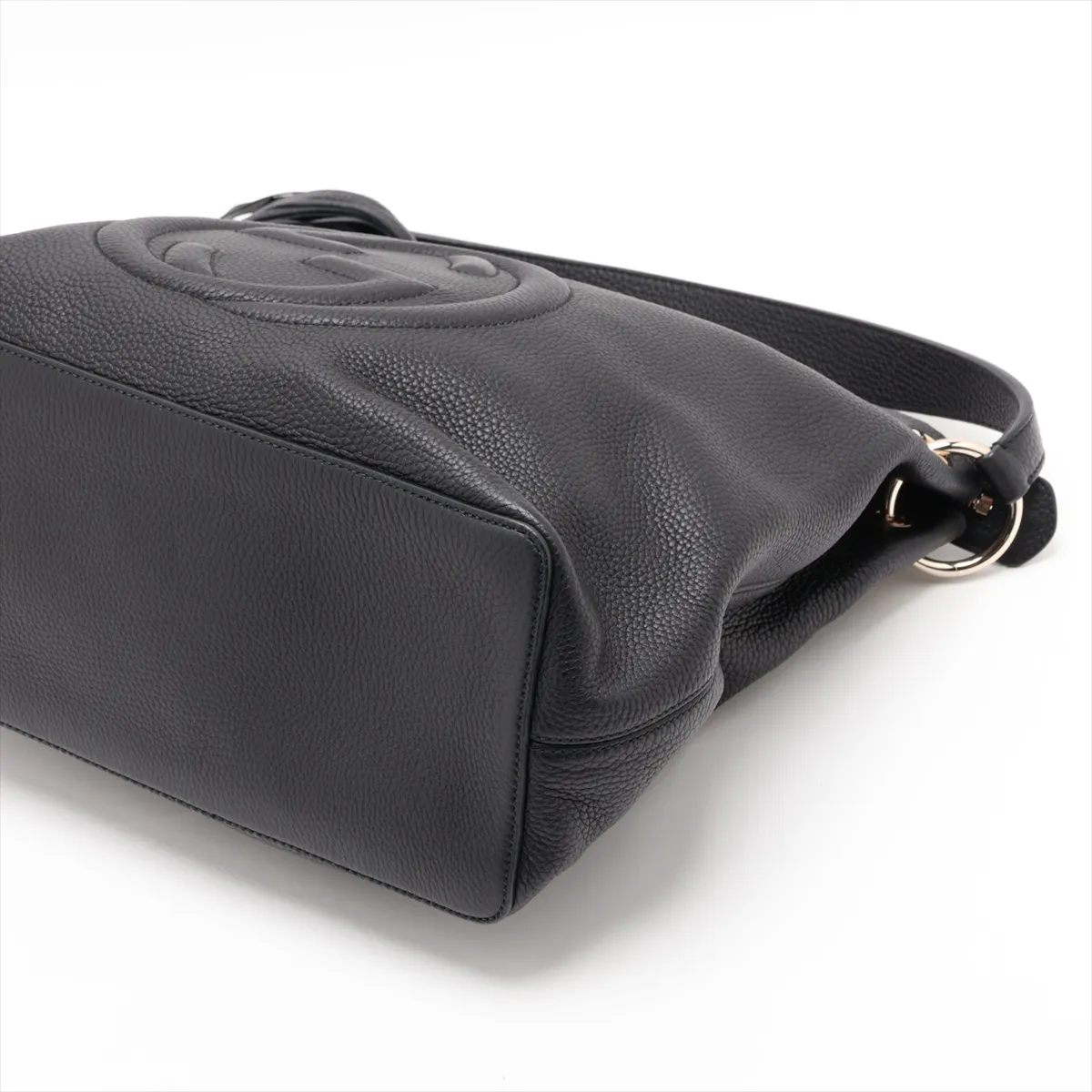 Soho Leather 2-Way Shoulder Bag, Black, 408825 — view 3