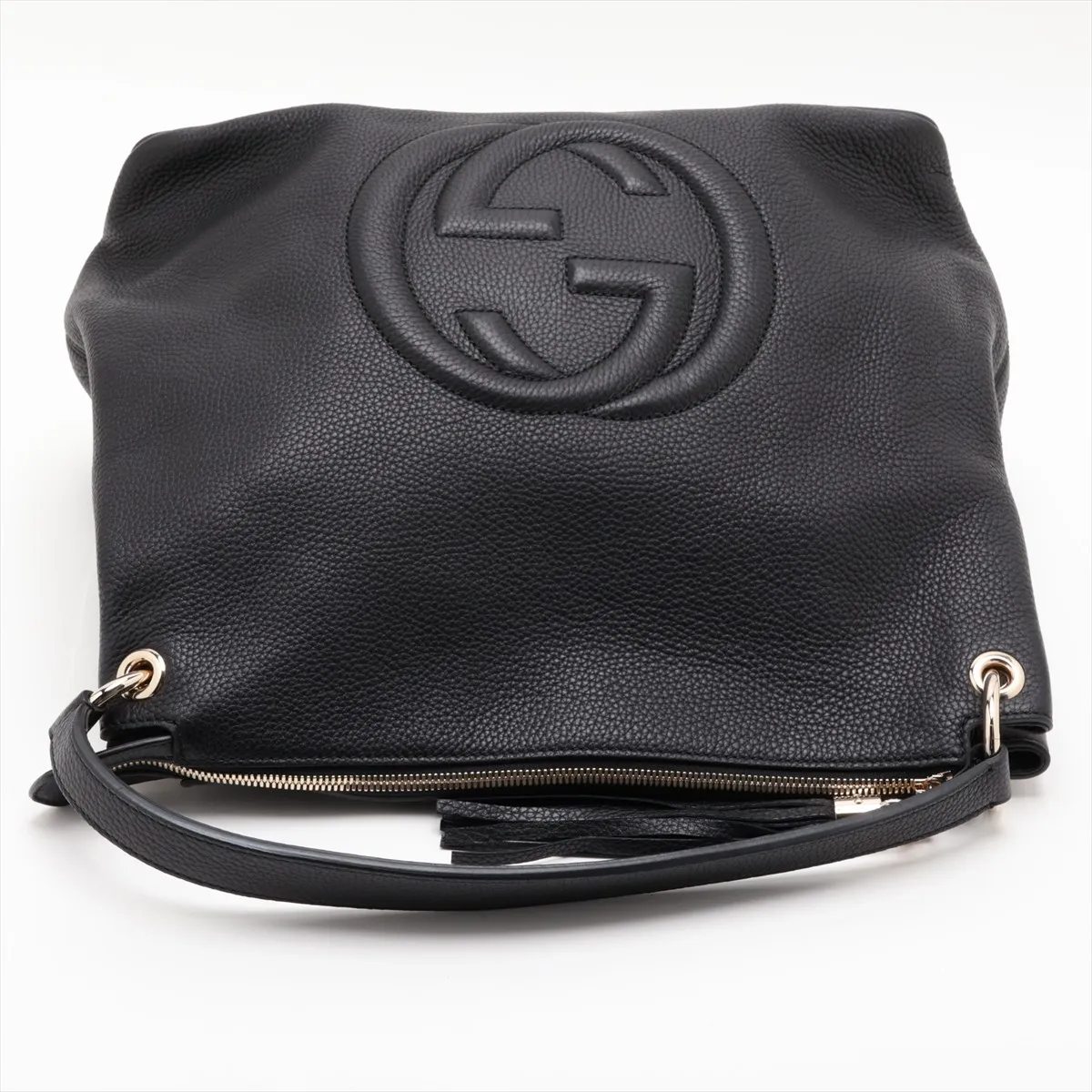 Soho Leather 2-Way Shoulder Bag, Black, 408825 — view 5