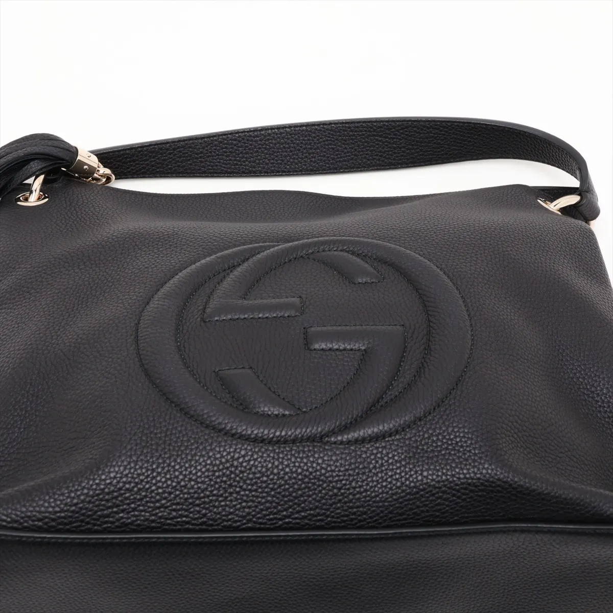 Soho Leather 2-Way Shoulder Bag, Black, 408825 — view 6