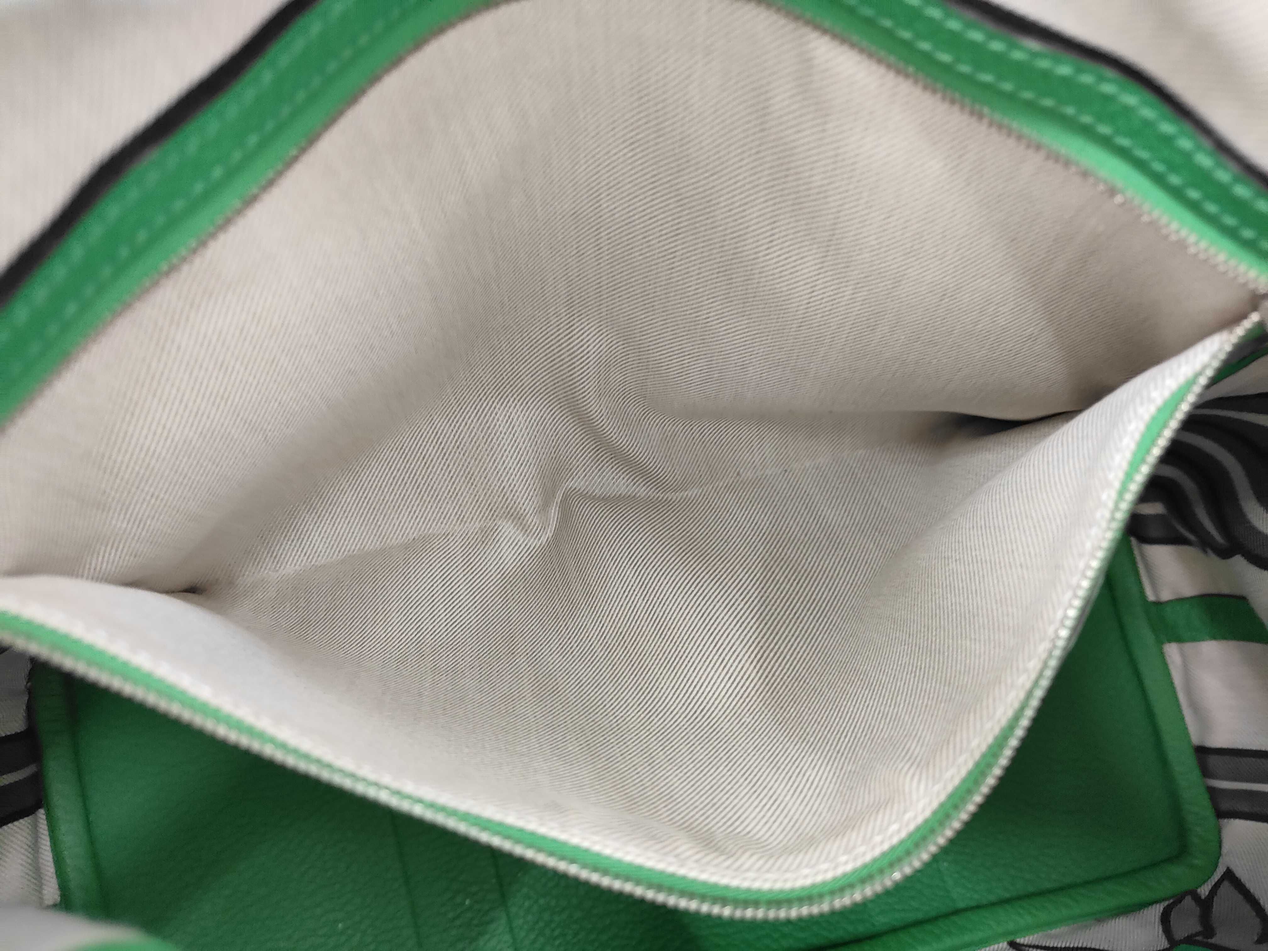 Garden Party PM Leather Tote Bag, X Stamp, Green — view 11
