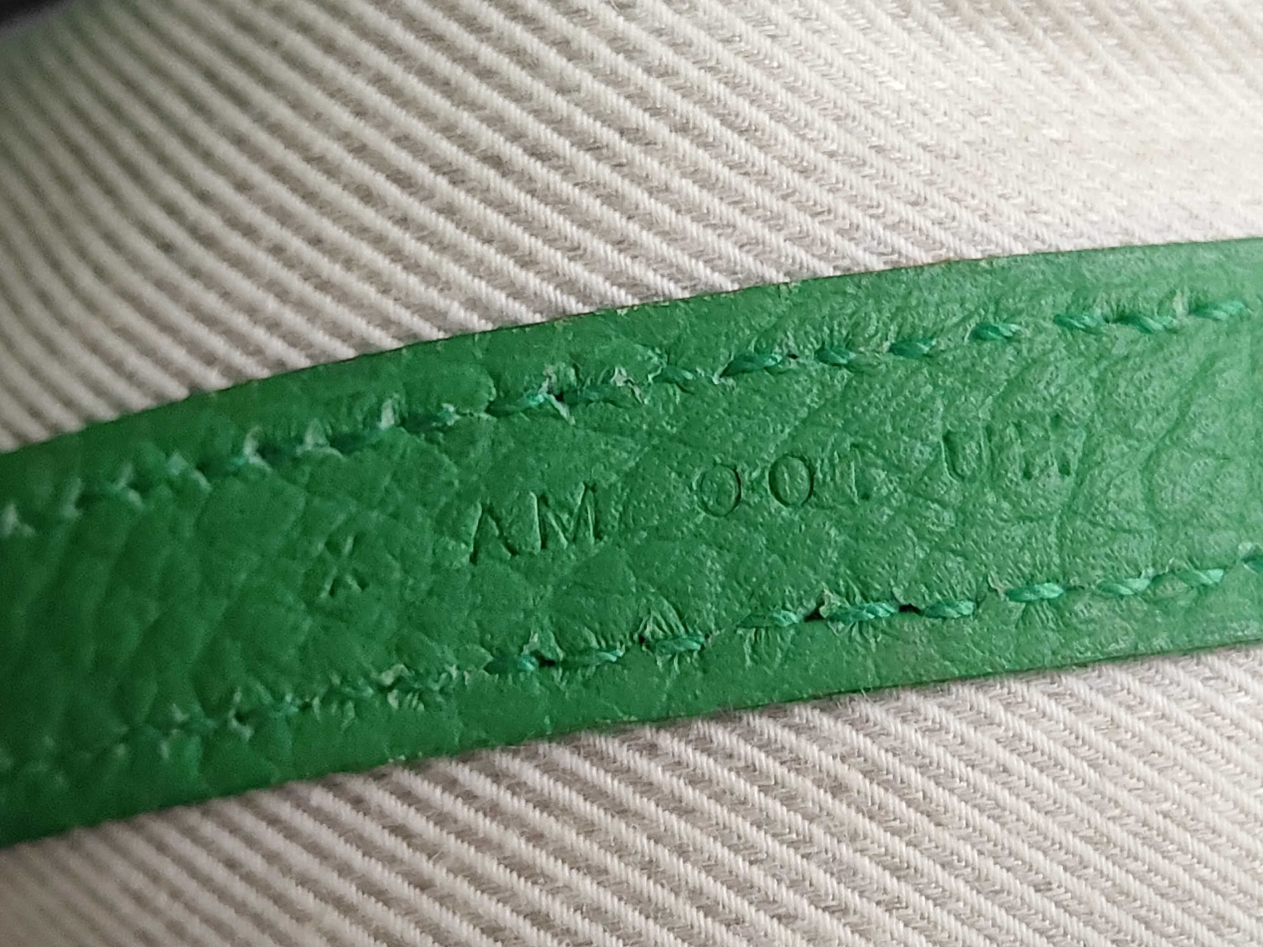 Garden Party PM Leather Tote Bag, X Stamp, Green — view 13